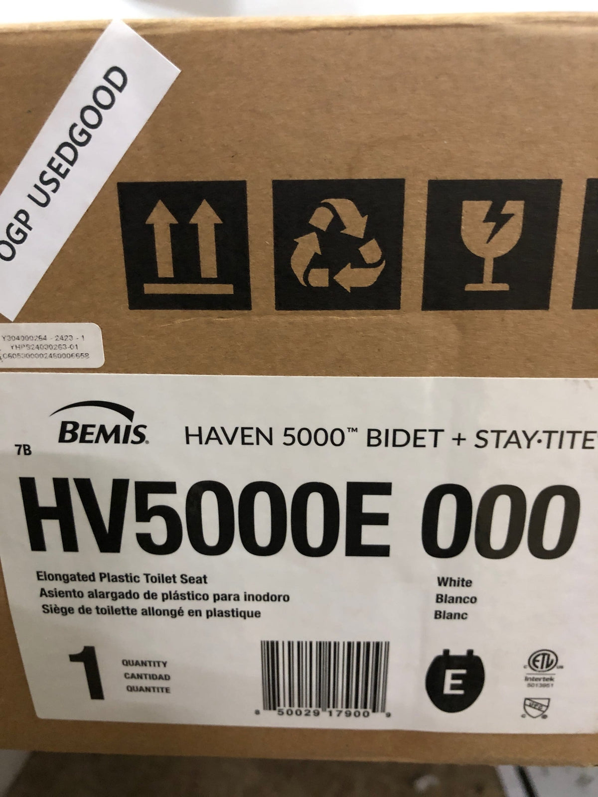 Bemis HV5000E 000 Haven Elongated Smart Bidet Seat - White