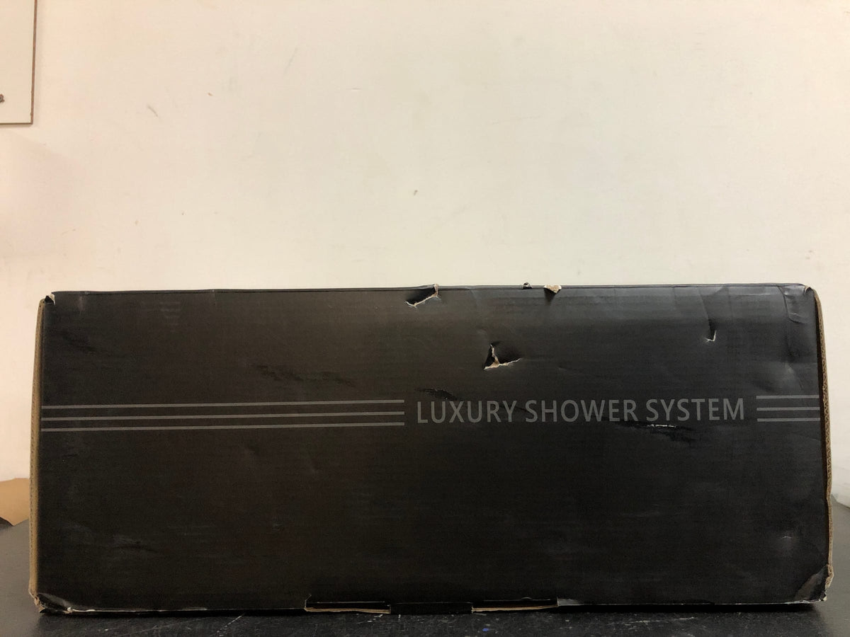 Cranach SRSFS1007-BK12 Triple Handle 7-Spray Patterns 12 in. Ceiling Mount Rainfall Shower Faucet with High Pressure in Matte Black