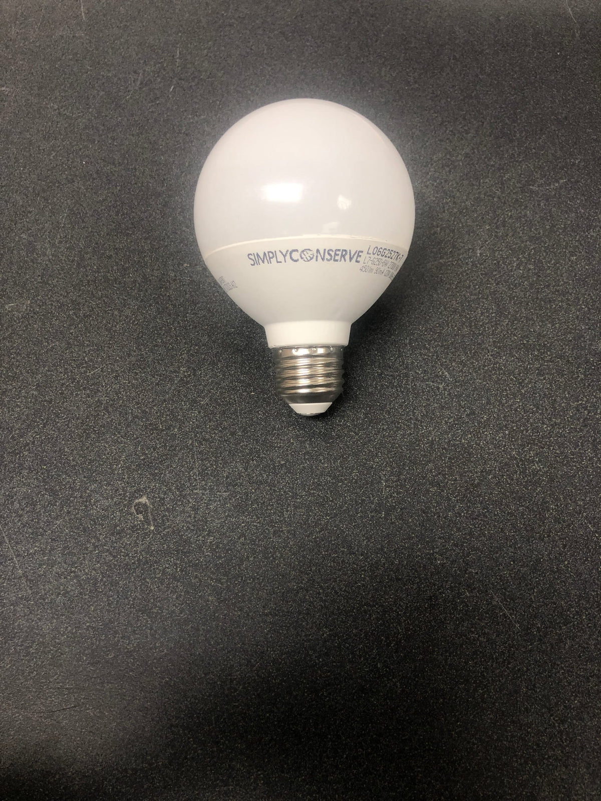 SIMPLY CONSERVE DECORATIVE GLOBE LED 6W (40W) WARM WHITE DIMMABLE BULB NEW NIB💡