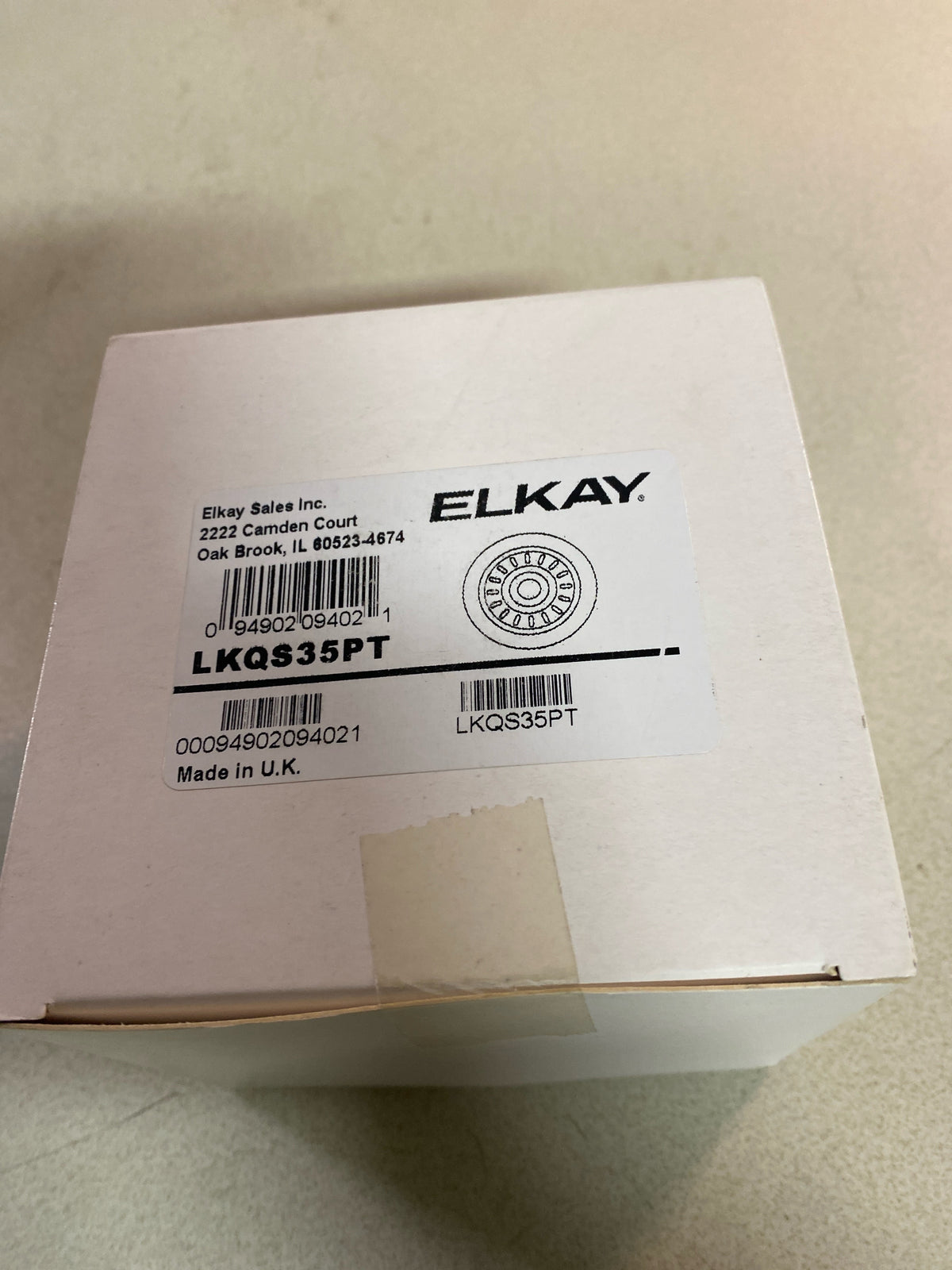 Elkay LKQS35PT 3-1/2" Basket Strainer - Putty