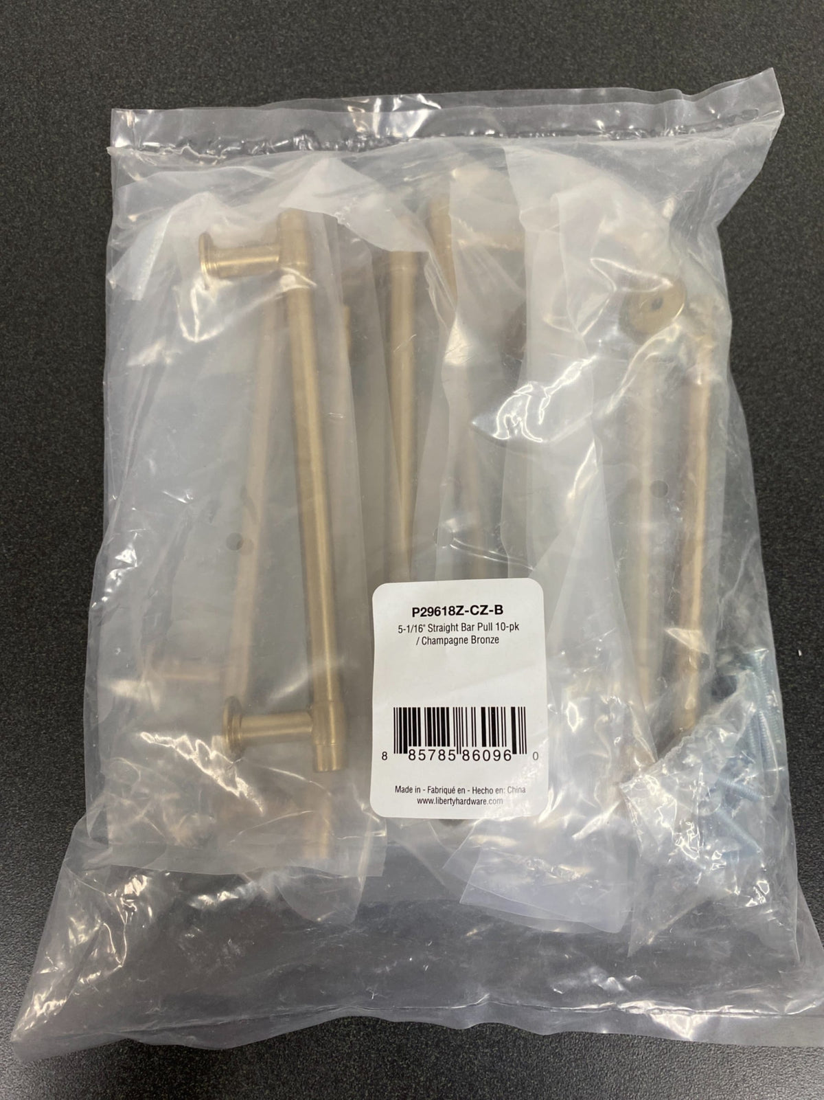 Franklin Brass P29618Z-CZ-B 5-1/16 Inch Center to Center Bar Cabinet Pull - Pack of 10 - Champagne Bronze