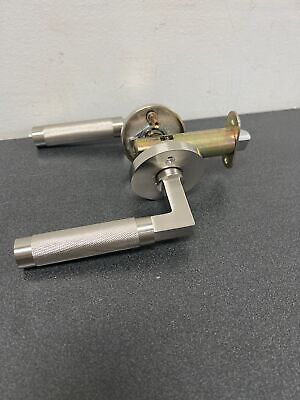 Knurled Passage Door Lever Set from the SELECT Brass Collection - Satin Nickel