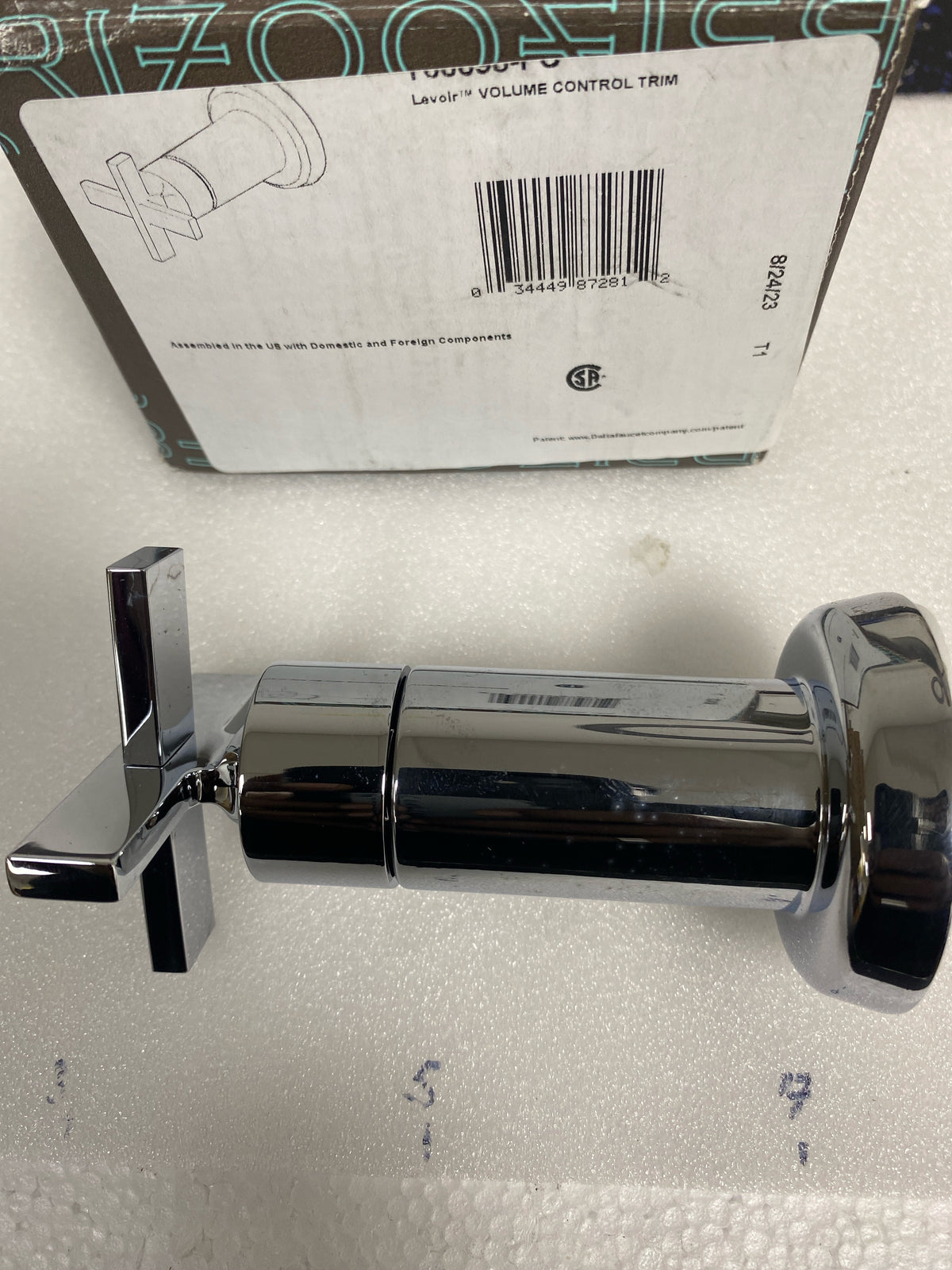 Brizo T66698-PC Levoir Single Handle Volume Control Trim with Cross Handle - Less Rough-In Valve - Chrome