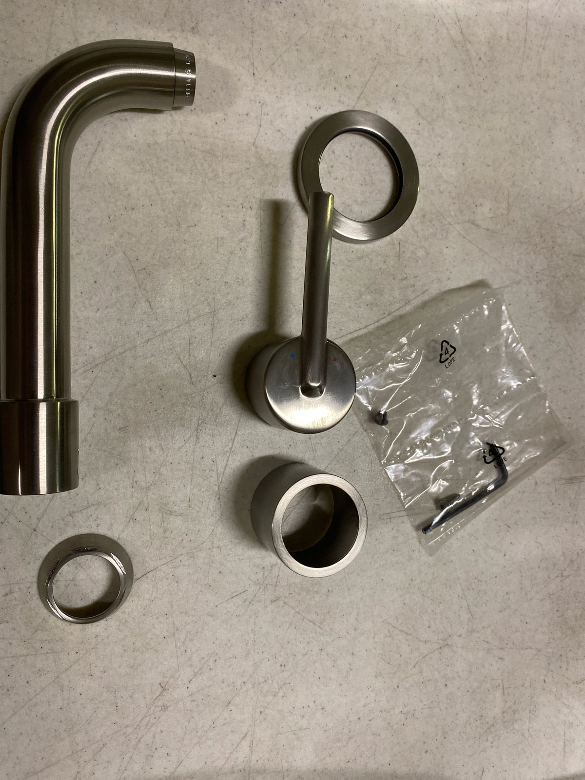 Delta Trinsic Wall Mount Bathroom Faucet 2 Hole, Brushed Nickel Bathroom Sink Faucet for Vanity, Stainless T3559LF-SSWL