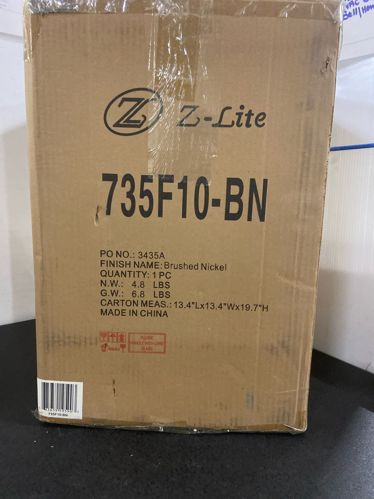 Z-Lite 735F10-BN Vaughn Flush Mount, 1-Light 60 Watts, Brushed Nickel