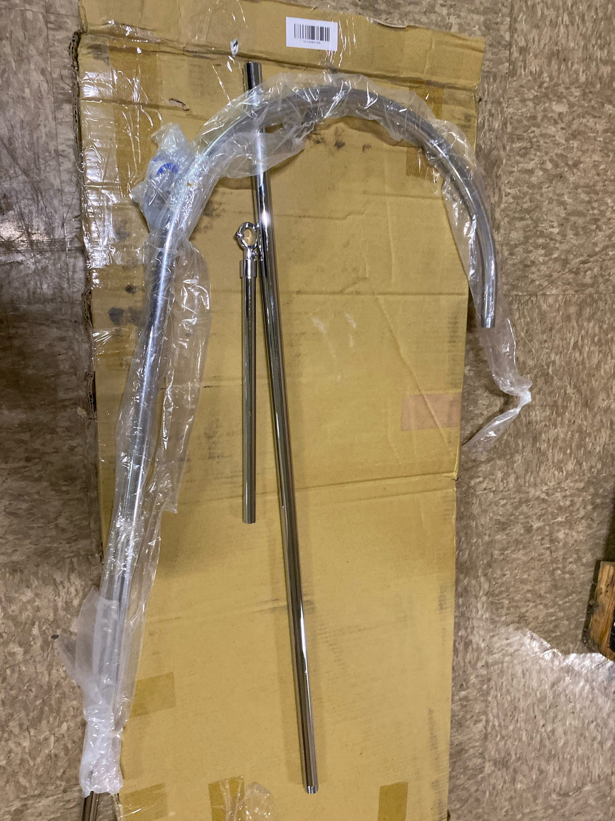 Signature Hardware 154390 78" Shower Riser Pipe with 18" Arching Shower Arm - Chrome