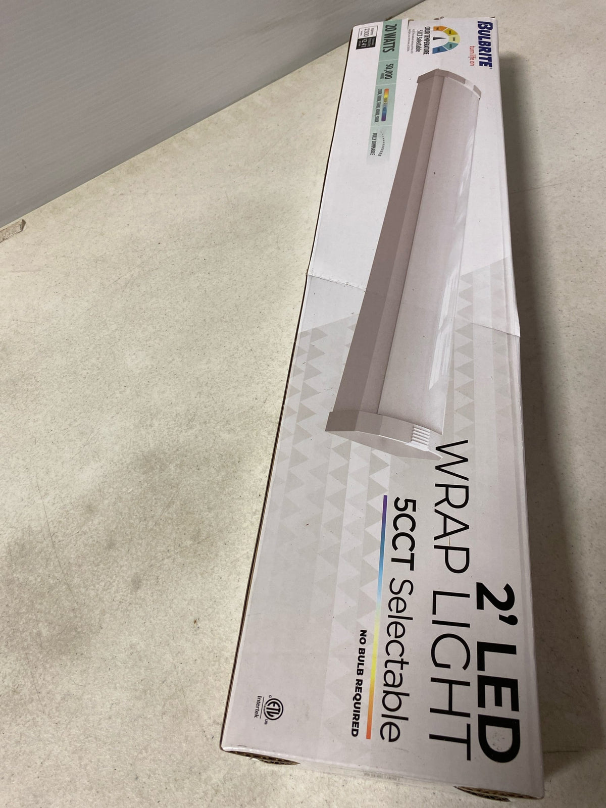 Bulbrite 2 ft. Integrated 5 Color Selectable LED Dimmable Wraparound Light (120-277v), 2300 Lumens, White Fin