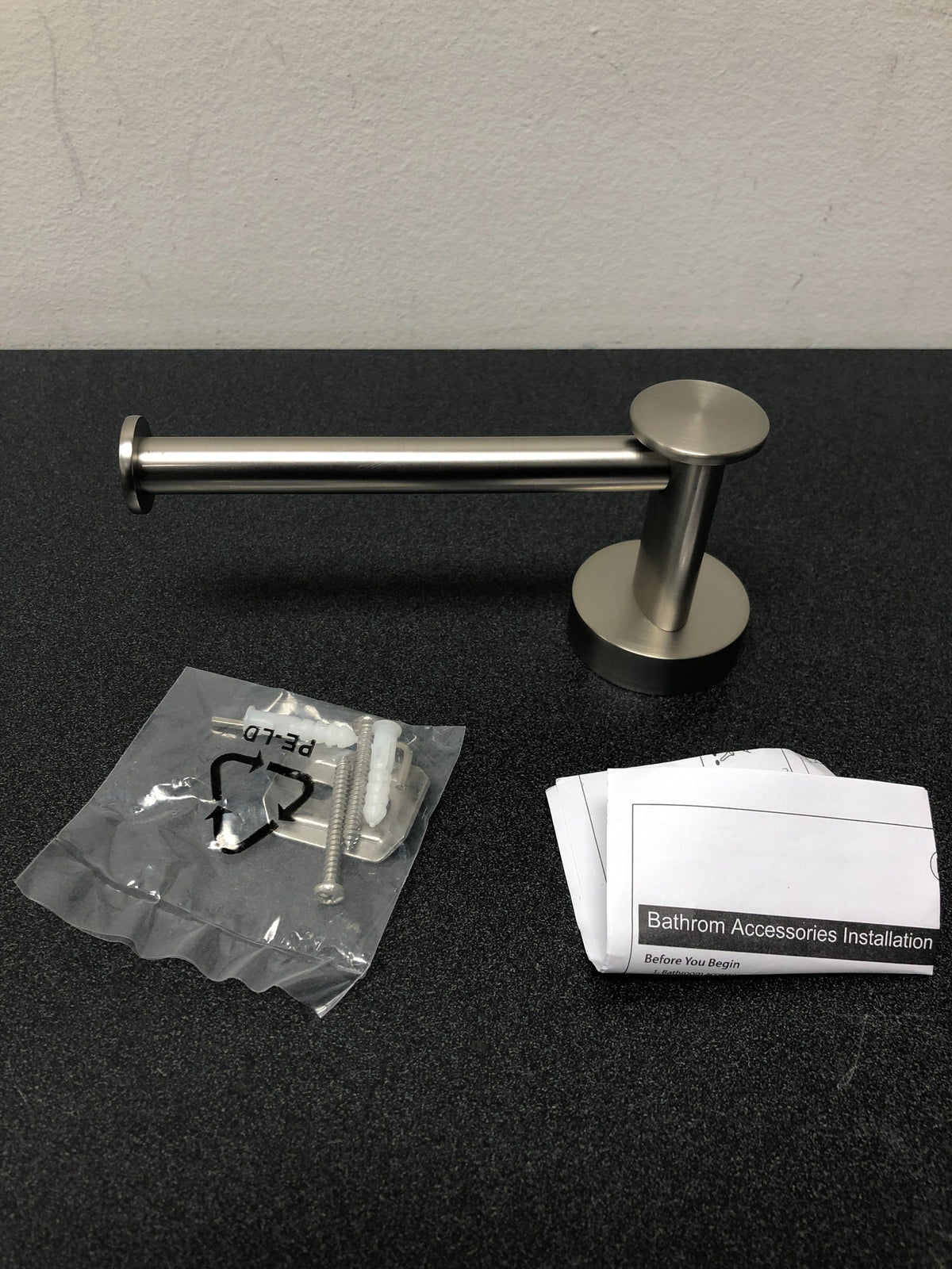 Signature Hardware 353661 Prague Single Post Tissue Holder - Brushed Nickel