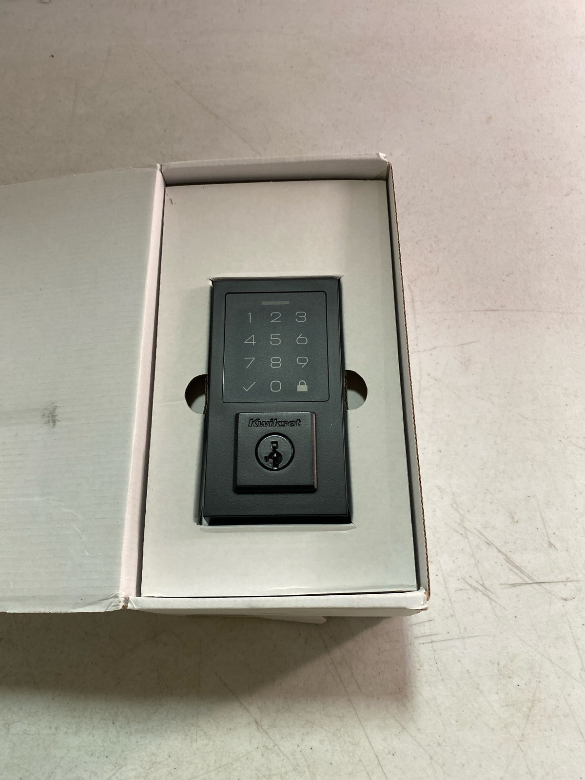 Kwikset 9270CNT-514S SmartCode Deadbolts Touchscreen Single Cylinder Keyless Entry Deadbolt with UL Fire Rating and Smartkey Technology - Matte Black