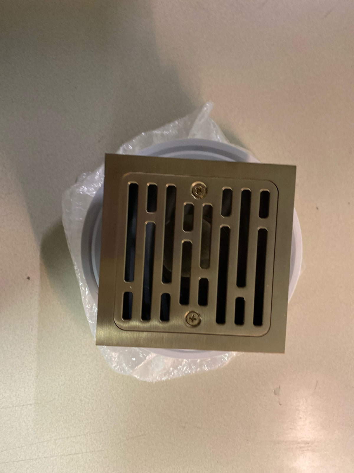 Brizo BT062415-GL 4" Tile-In Square Shower Drain - Luxe Gold