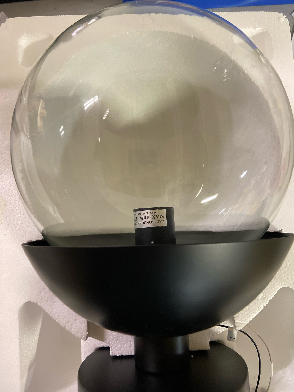 Elegant Lighting LD6063BK Eclipse 10" Wide Semi-flush Globe Ceiling Fixture - Black