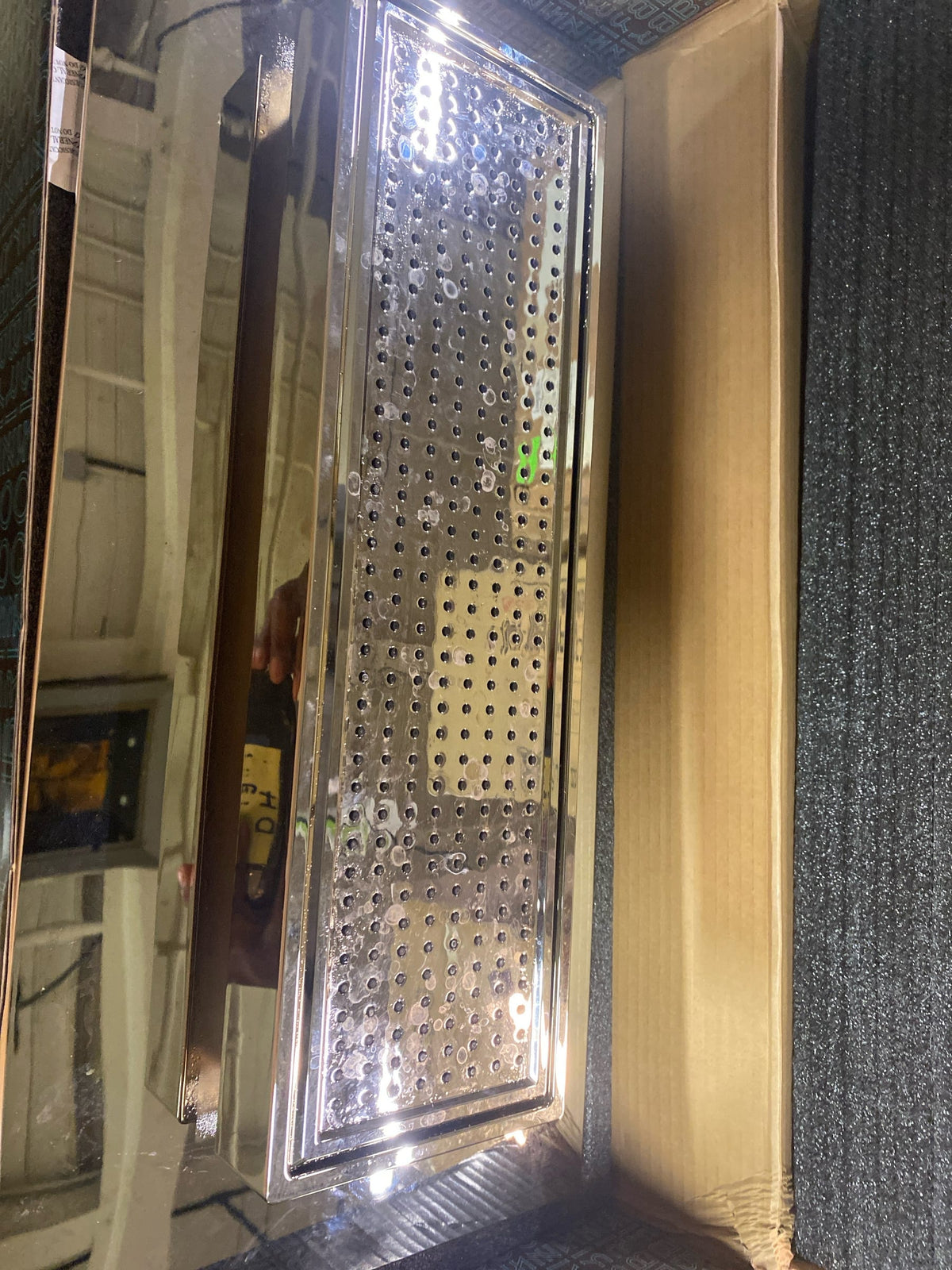 Brizo 81422-PN Frank Lloyd Wright 1.75 GPM 21” Single-Function Raincan Ceiling Mount Showerhead With Integrated Lighting - Brilliance Polished Nickel