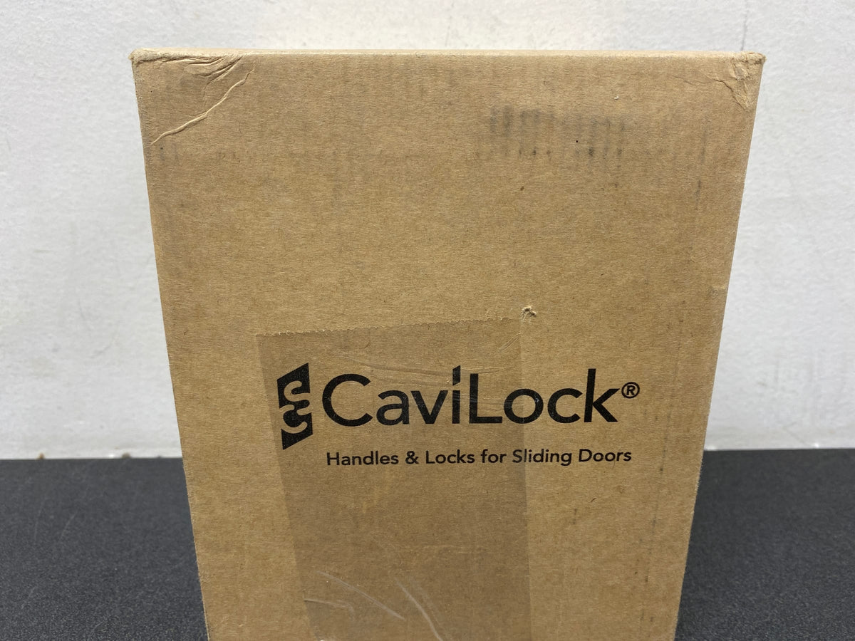 Cavilock CL400D0462 Magnetic Latching Keyed Entry Double Door Pocket Door Set for 1-3/4 Inch Door Thickness - Matte Black