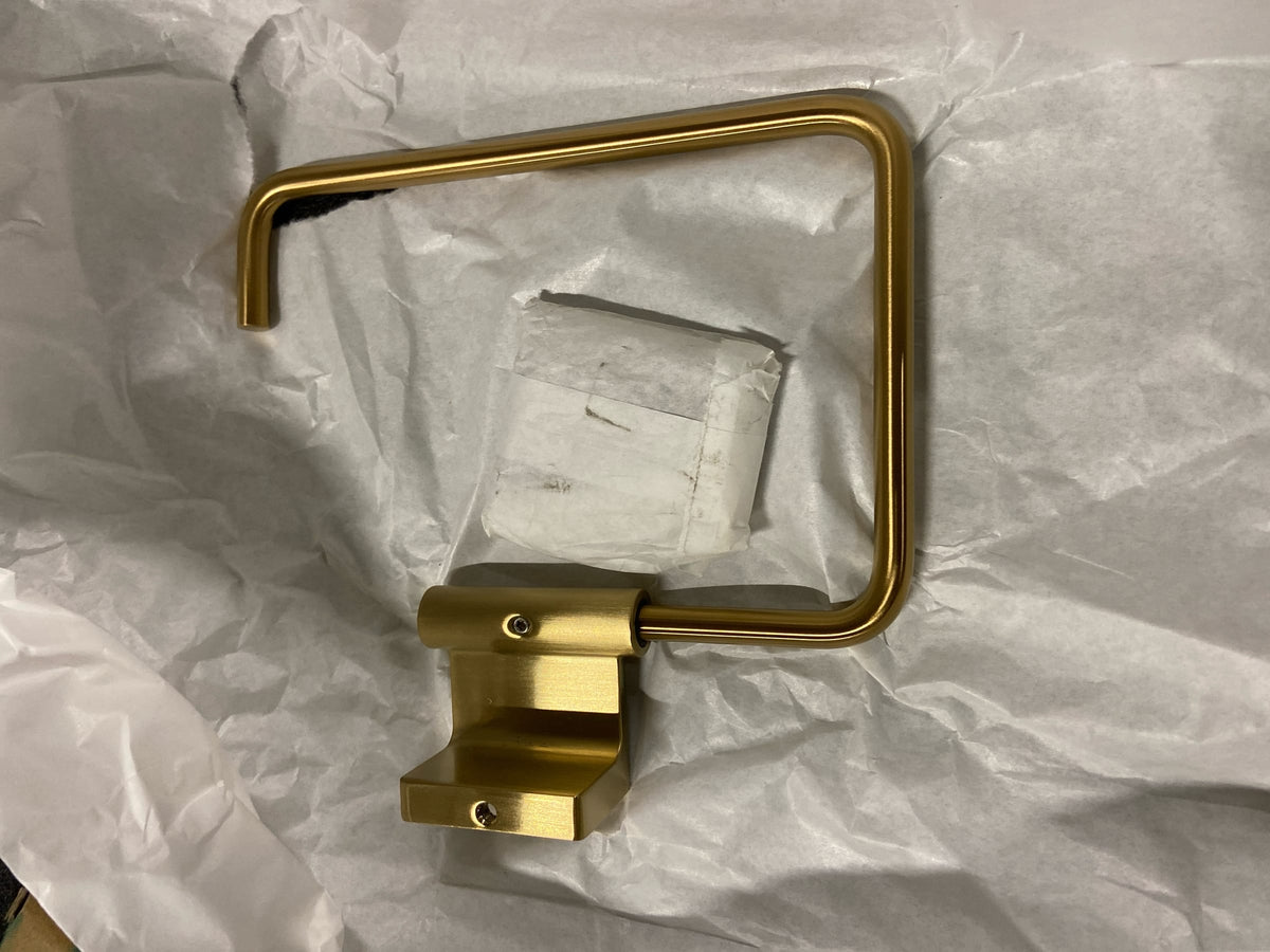 Hansgrohe 41784250 AddStoris S 7-1/2" Wall Mounted Towel Ring - Brushed Gold Optic