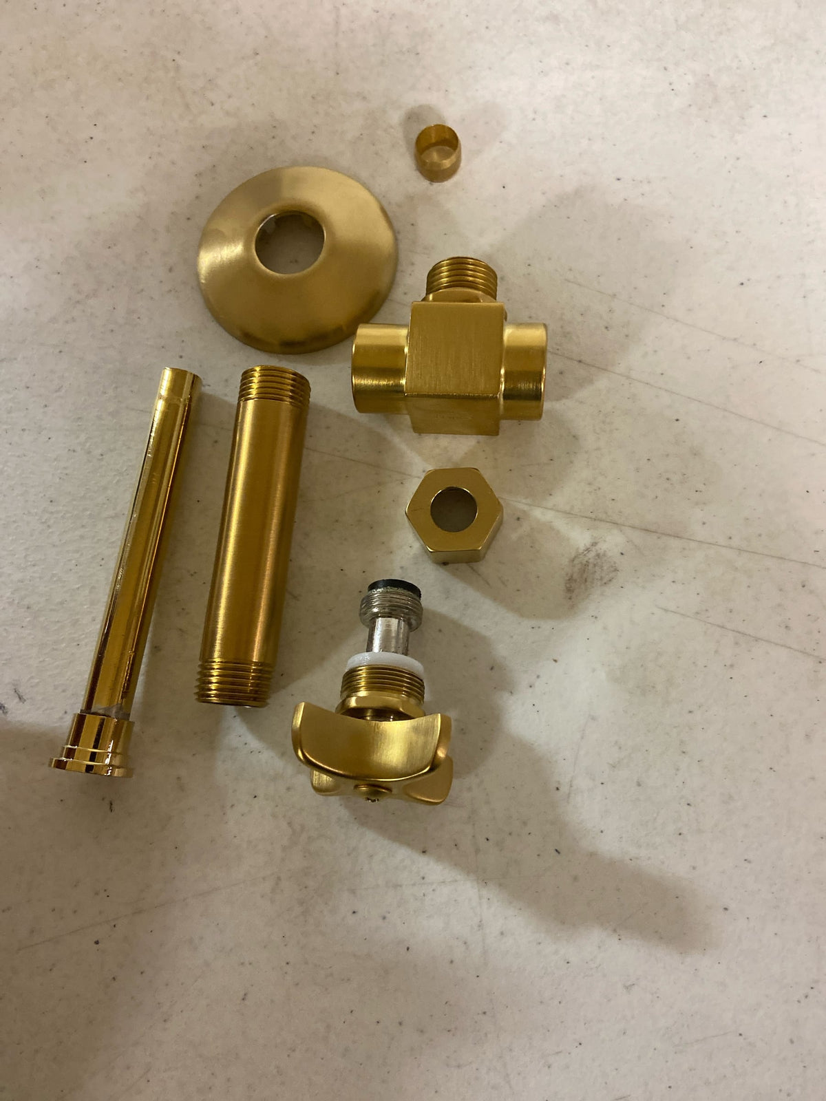 Kohler K-7653-2MB 1/2" NPT Angle Supply With Stop, Cross Handle, And Rigid Vertical Tube - Vibrant Brushed Moderne Brass