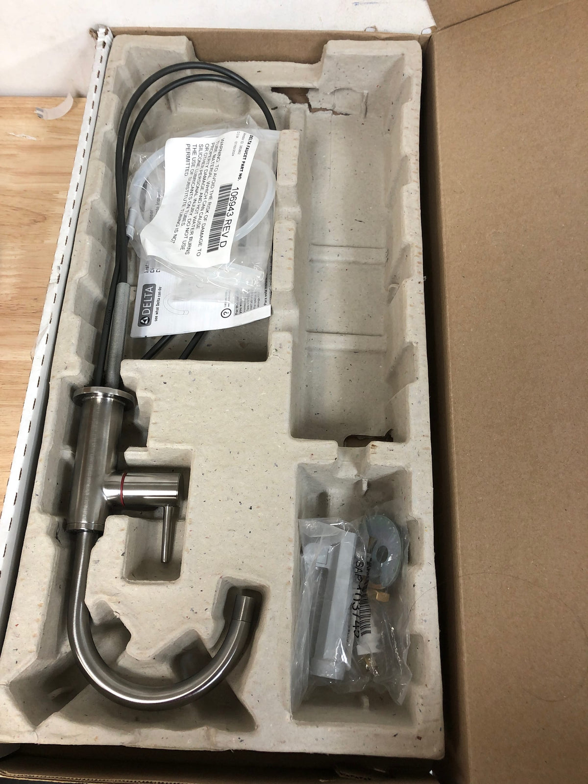 Delta Faucet Instant Hot Water Dispenser - Brushed Nickel, Instant Hot Tap, Arctic Stainless 1930LF-H-AR (Tank and Filter Not Included)