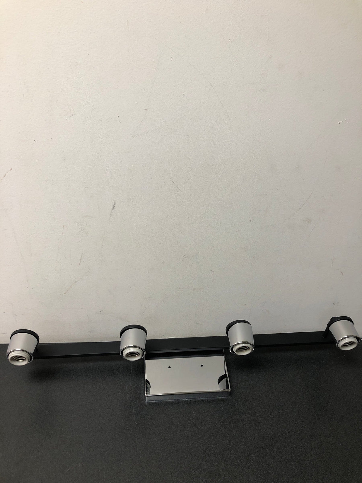 Home decorators collection 4000204-05 Westbrook 4-Light Matte Black Modern Bathroom Vanity Light with Chrome Accents