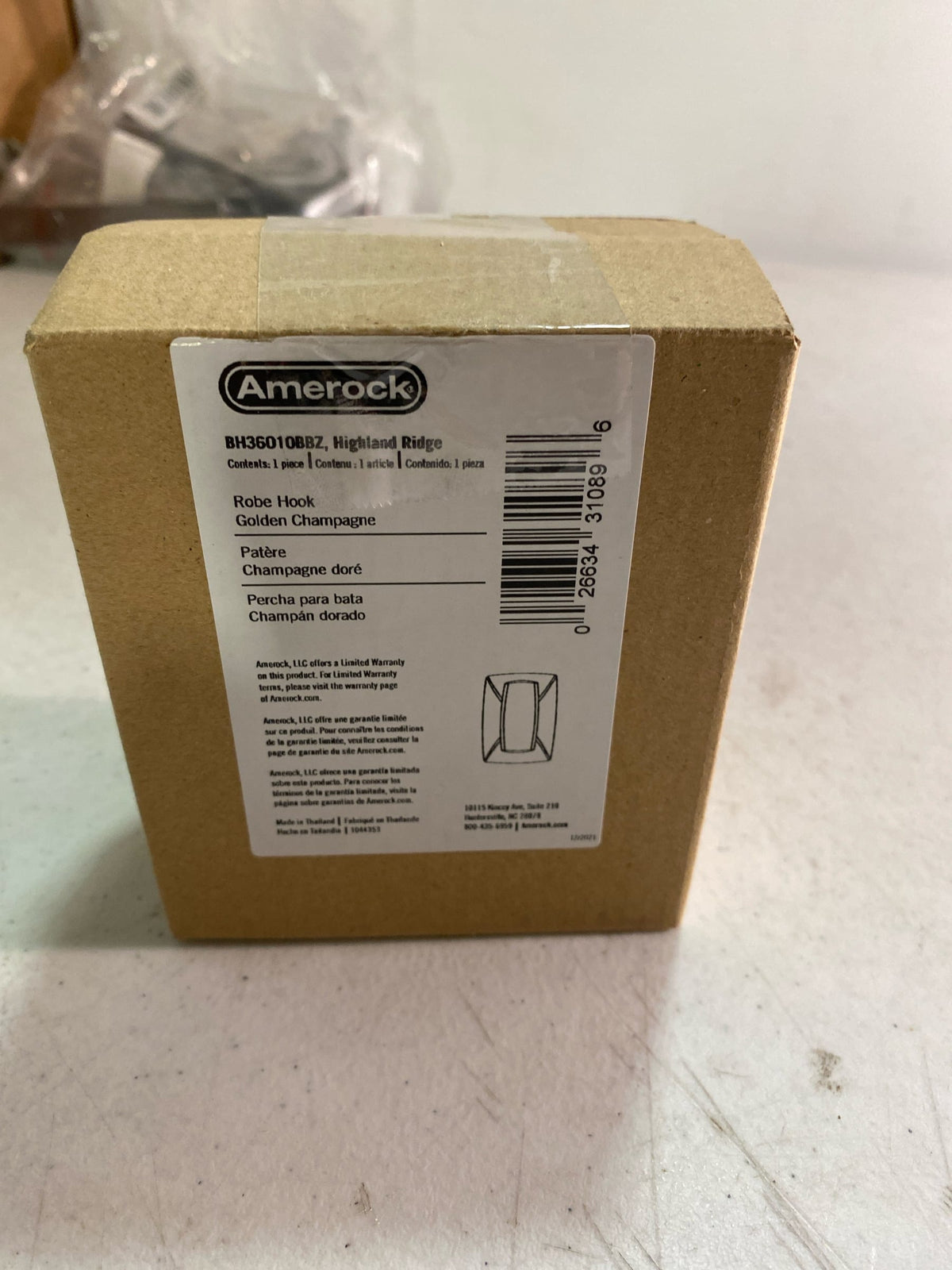 Amerock BH36010BBZ Highland Robe Hook - Golden Champagne