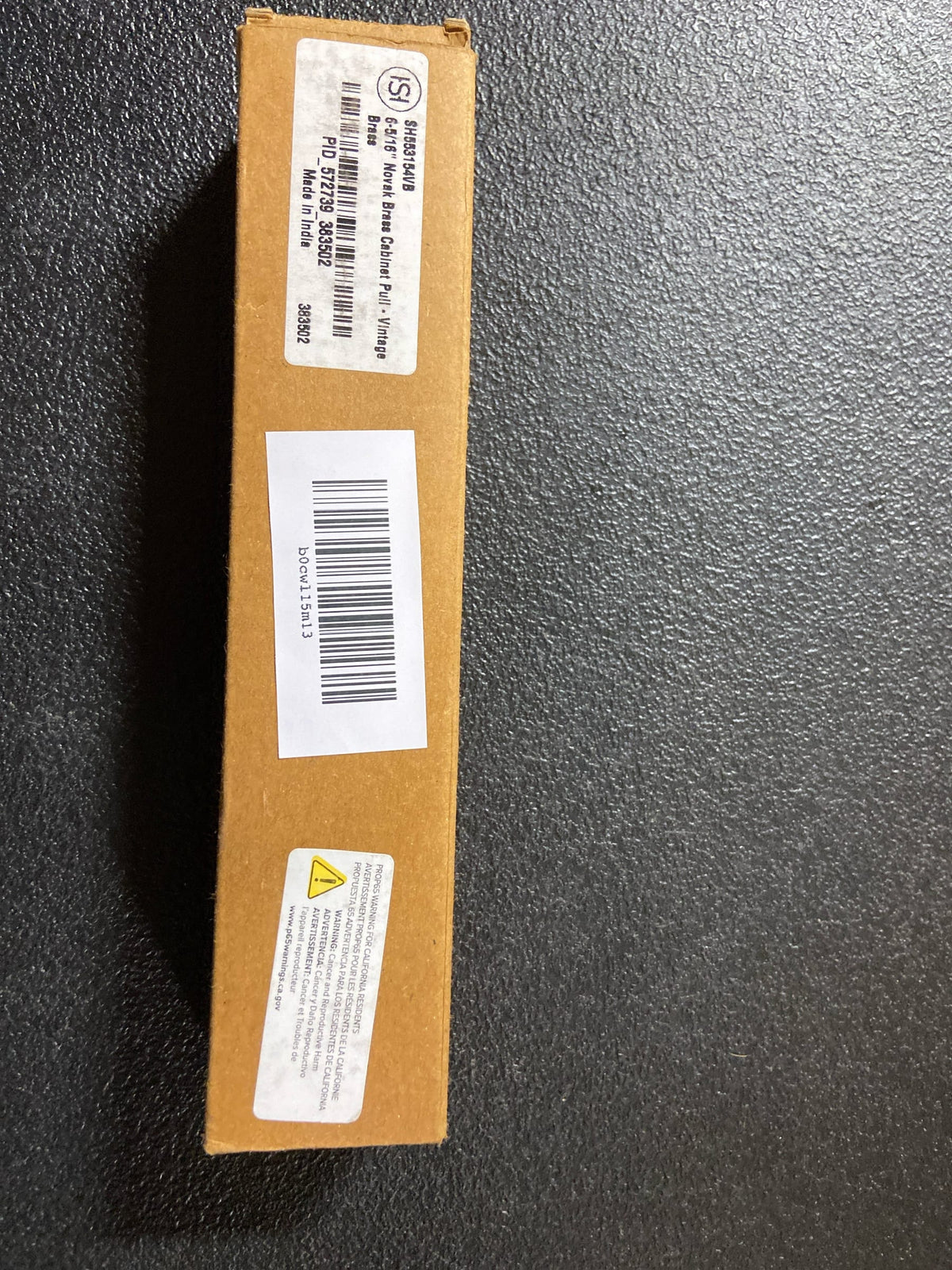 Signature Hardware 954003-6516 Novak 6-1/4 Inch Center to Center Handle Cabinet Pull - Vintage Brass