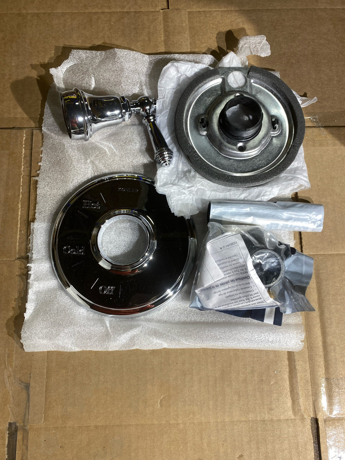 Kohler K-TS72767-4-CP Artifacts Pressure Balanced Valve Trim Only with Single Lever Handle - Less Rough In - Polished Chrome