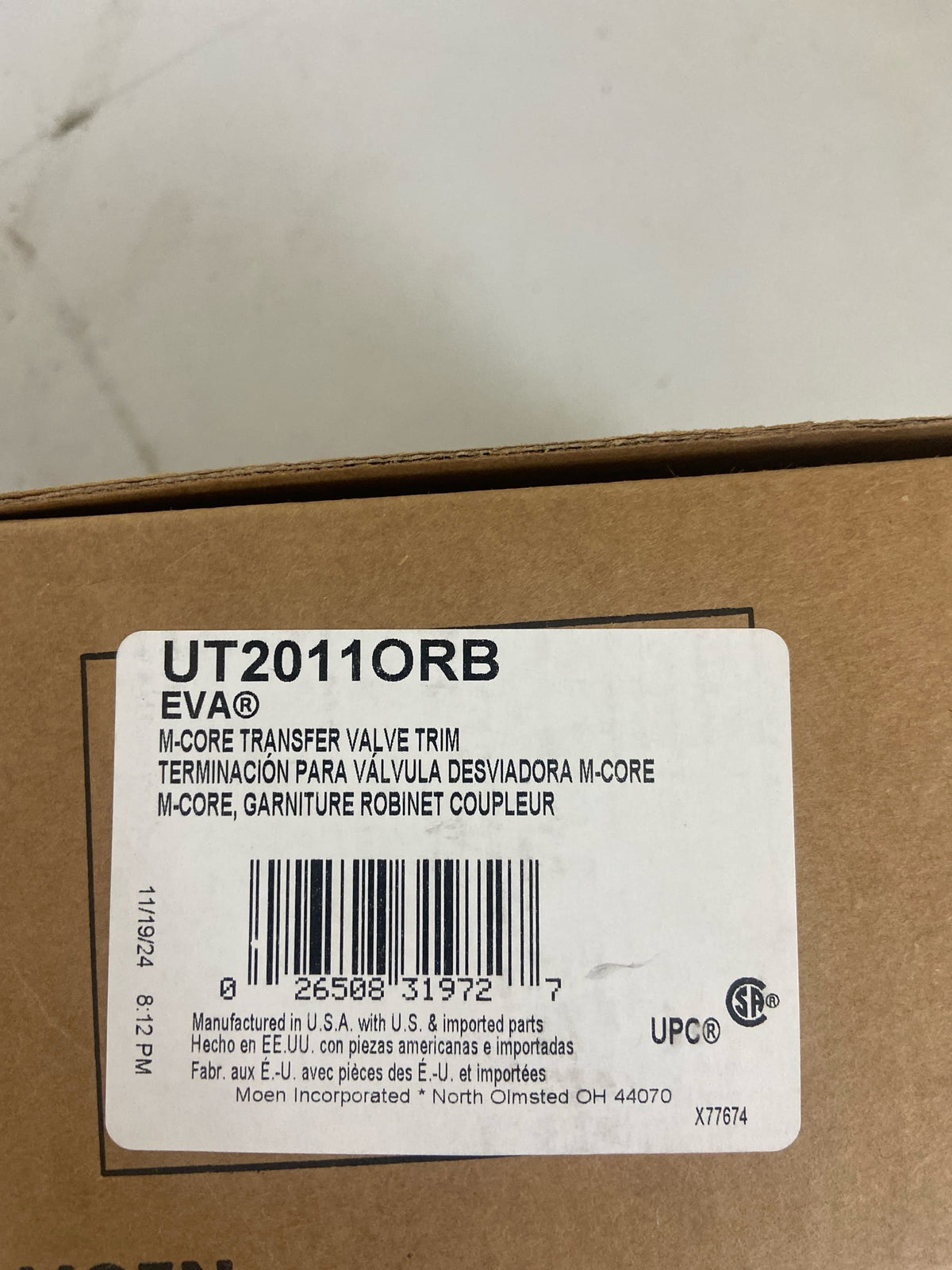 Moen UT2011ORB Eva Single Handle 2, 3 or 6 Function M-CORE Diverter Valve Trim - Less Rough-In Valve - For 2 or 3 Devices - Oil Rubbed Bronze