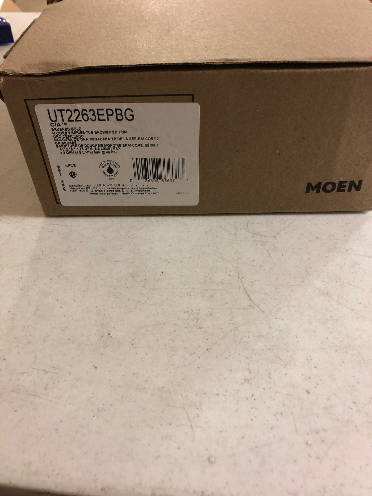 Moen UT2263EPBG Cia Tub and Shower Trim Package with 1.75 GPM Single Function Shower Head - Brushed Gold
