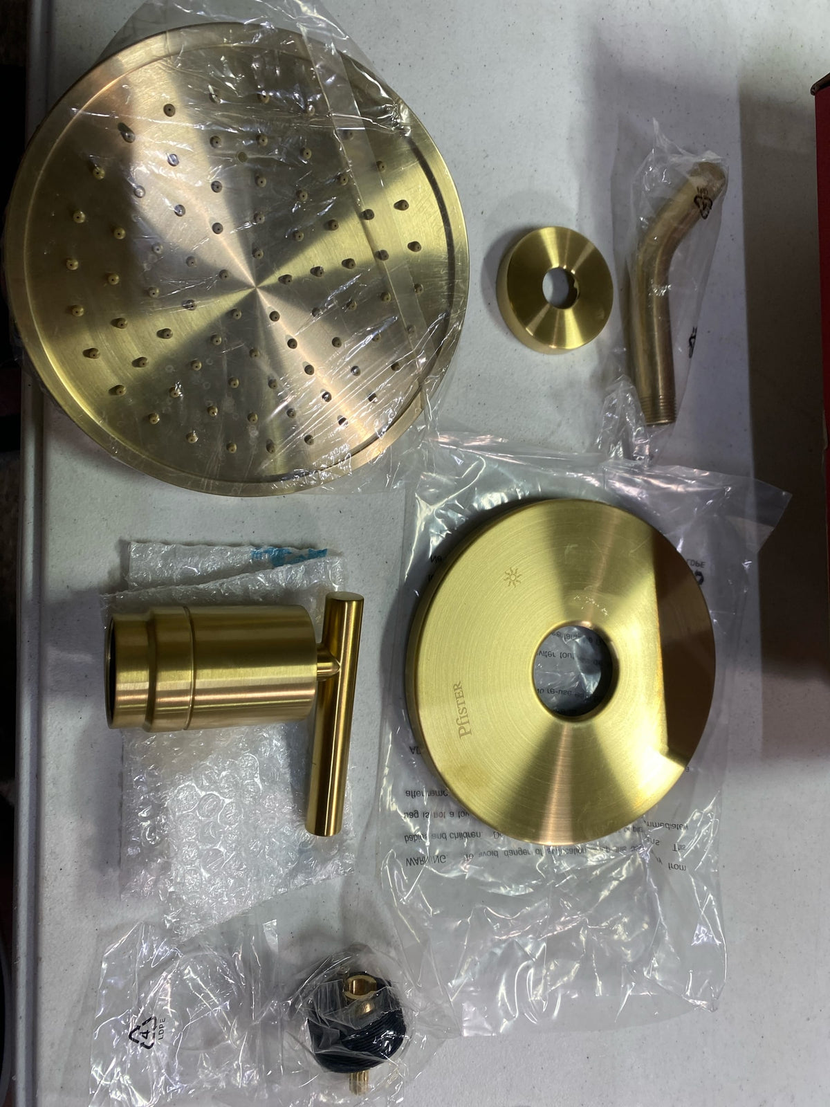 Pfister Contempra Bathroom Shower Faucet Brushed Gold (Valve not included) LG897NCBG