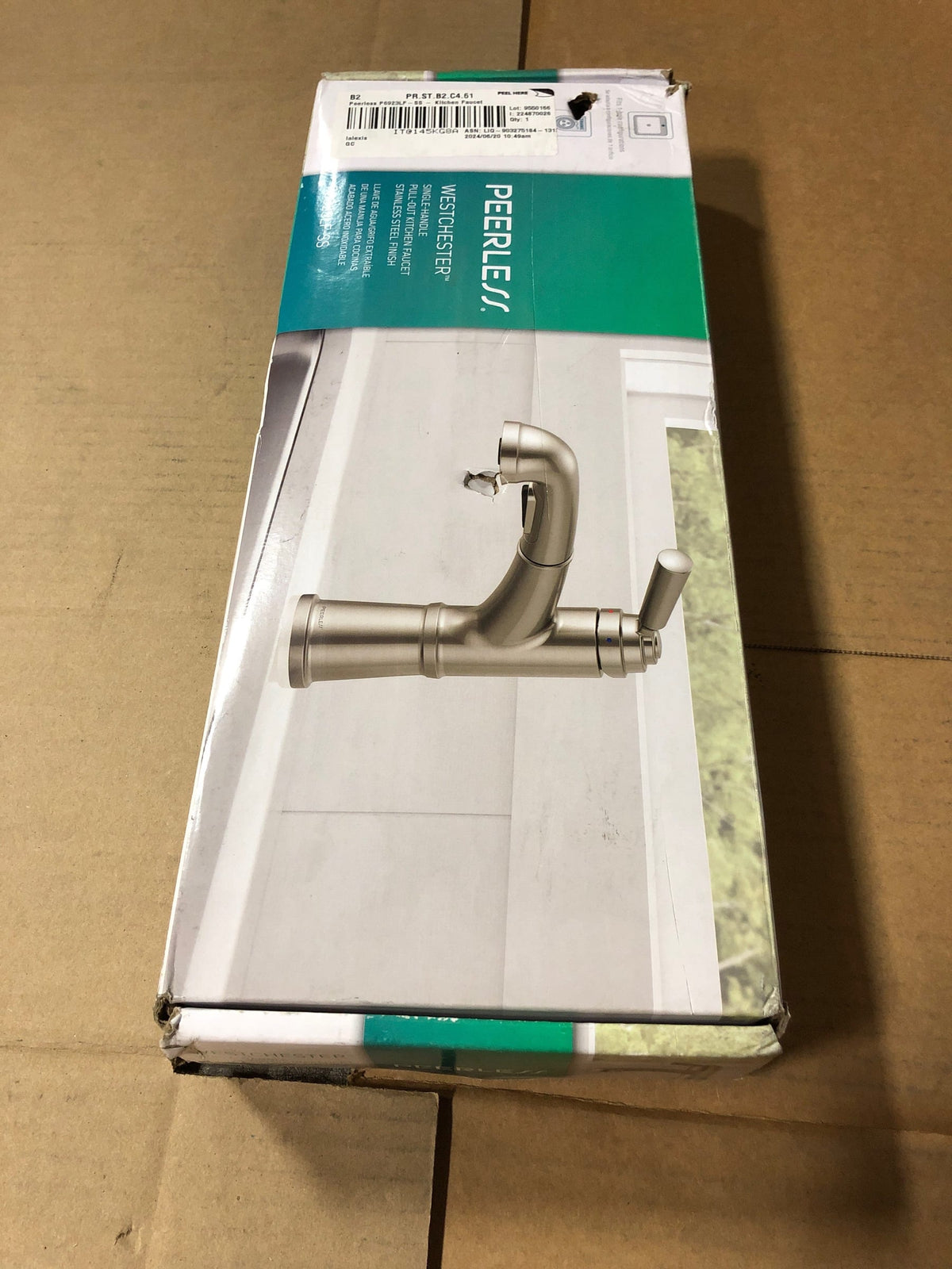 Peerless P6923LF-SS Westchester 1.5 GPM Single Hole Pull-Out Kitchen Faucet - Lifetime Limited - Stainless