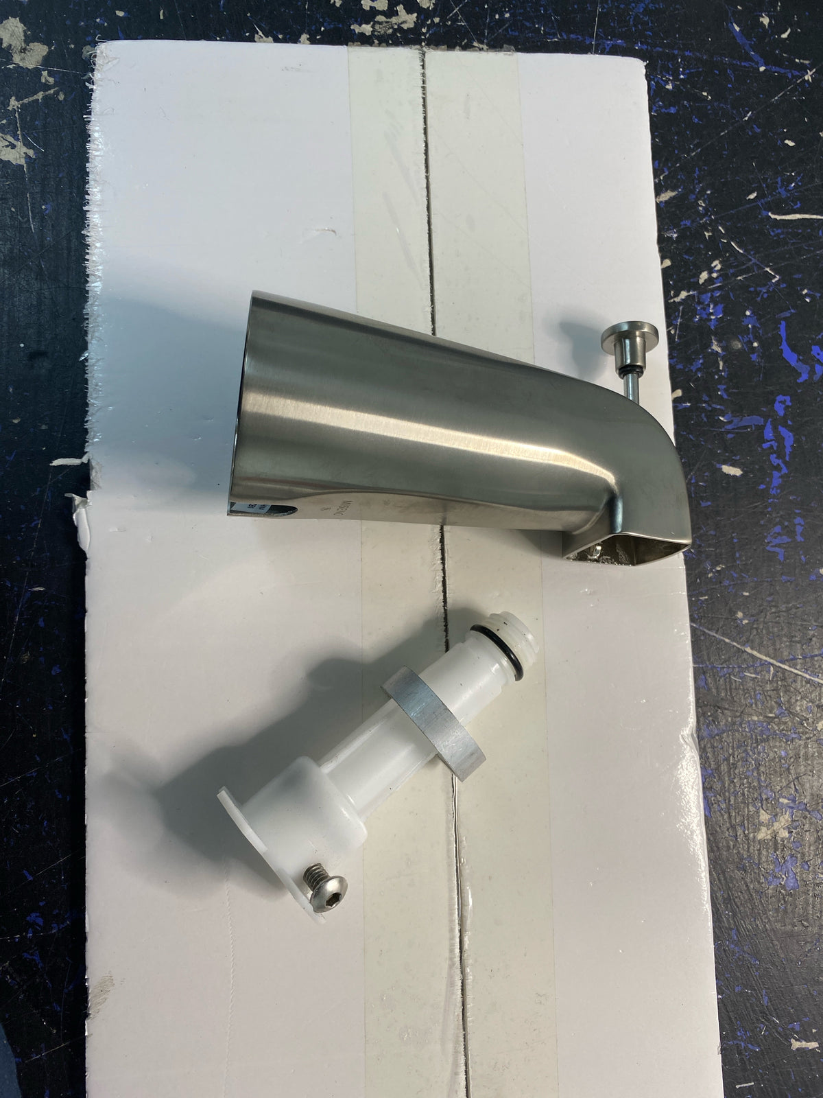 Miseno MNOTS250ZBN Slip-Fit Tub Spout with Integrated Shower Diverter - PVD Brushed Nickel