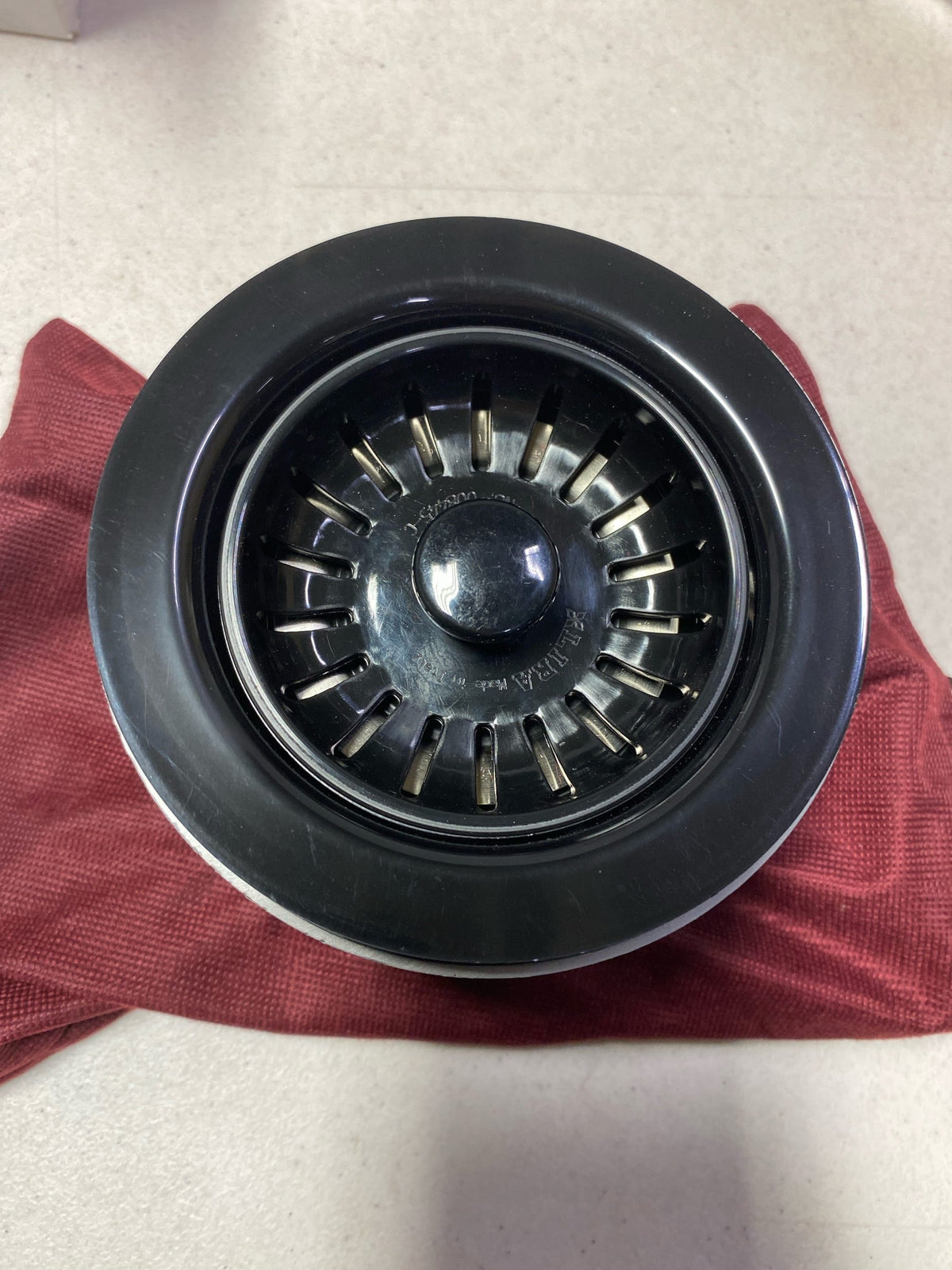 Rohl 735BK 3 1/2" Basket Strainer - Less Pop-Up - Black
