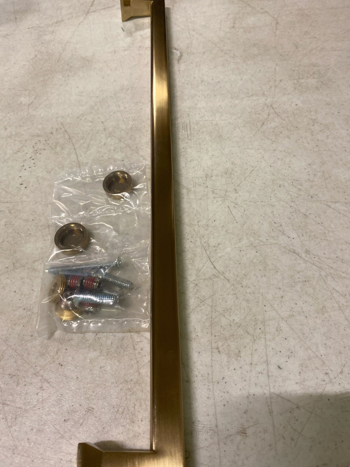 Emtek 86443US4 Alexander 18 Inch Center to Center Handle Appliance Pull from the Art Deco Collection - Satin Brass