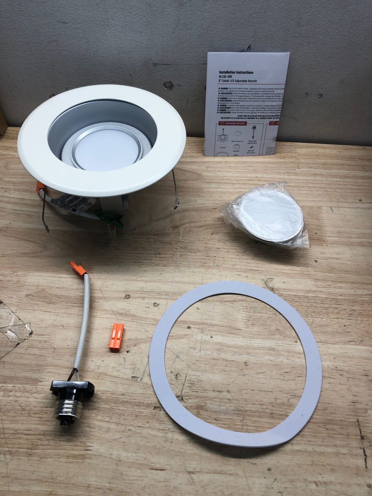 Nora Lighting NLCBC-66930XHZW Cobalt Adjustable 6" LED Adjustable Recessed Trim - 3000K - 1000 Lumens - Haze / White