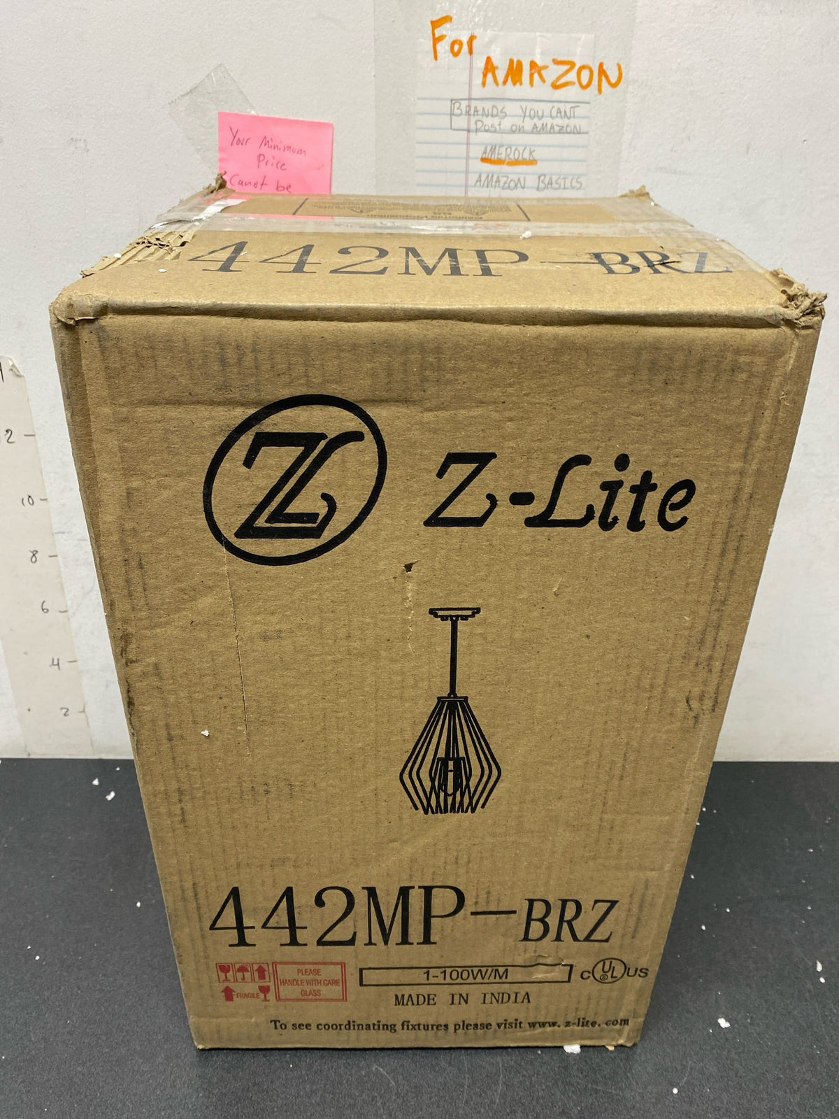 Z-Lite 442MP-BRZ Quintus 9" Wide Cage Mini Pendant - Bronze