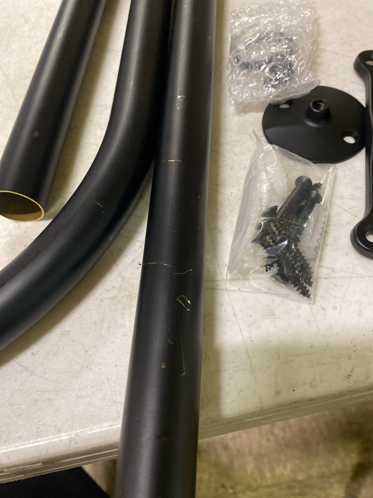 Kingston Brass CC3140 L-Shaped Shower Curtain Rod, Matte Black 63 x 26.5 x 36.63