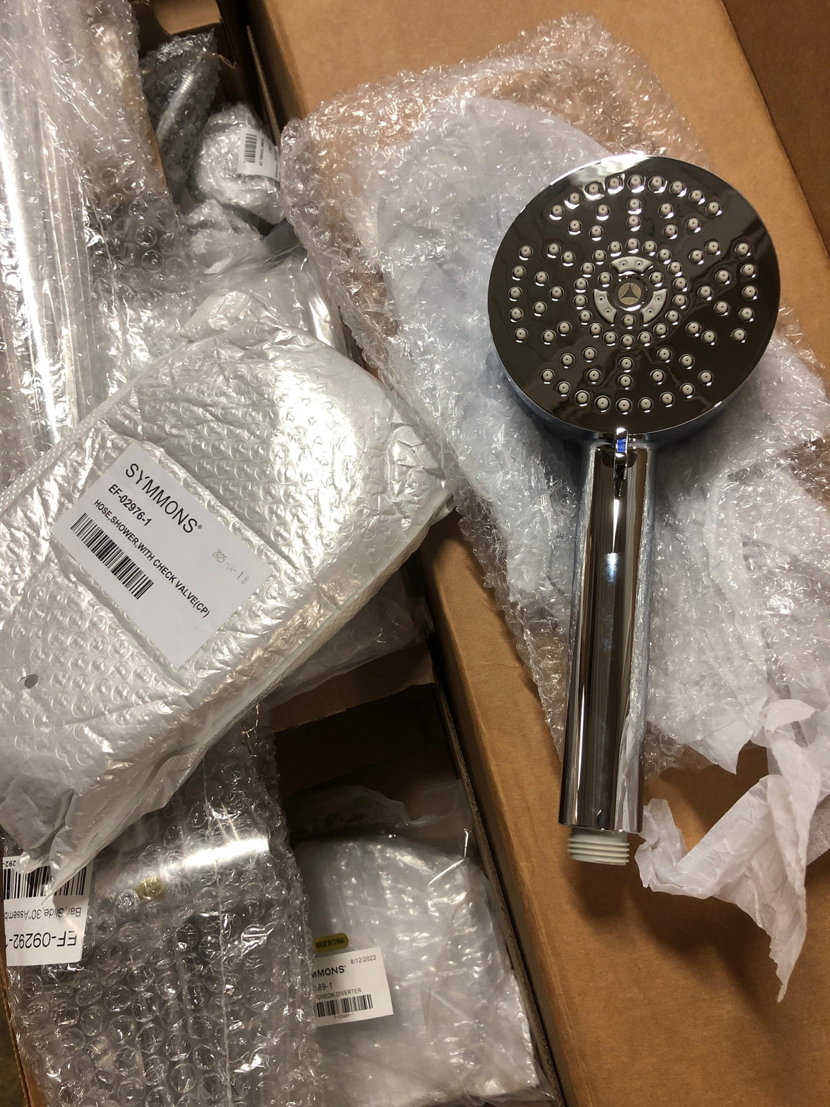 Symmons 339515TRM Solarity Pressure Balanced Shower System with Shower Head, Single Mode Hand Shower, Slide Bar, Shower Arm, Hose, and Valve Trim - Polished Chrome