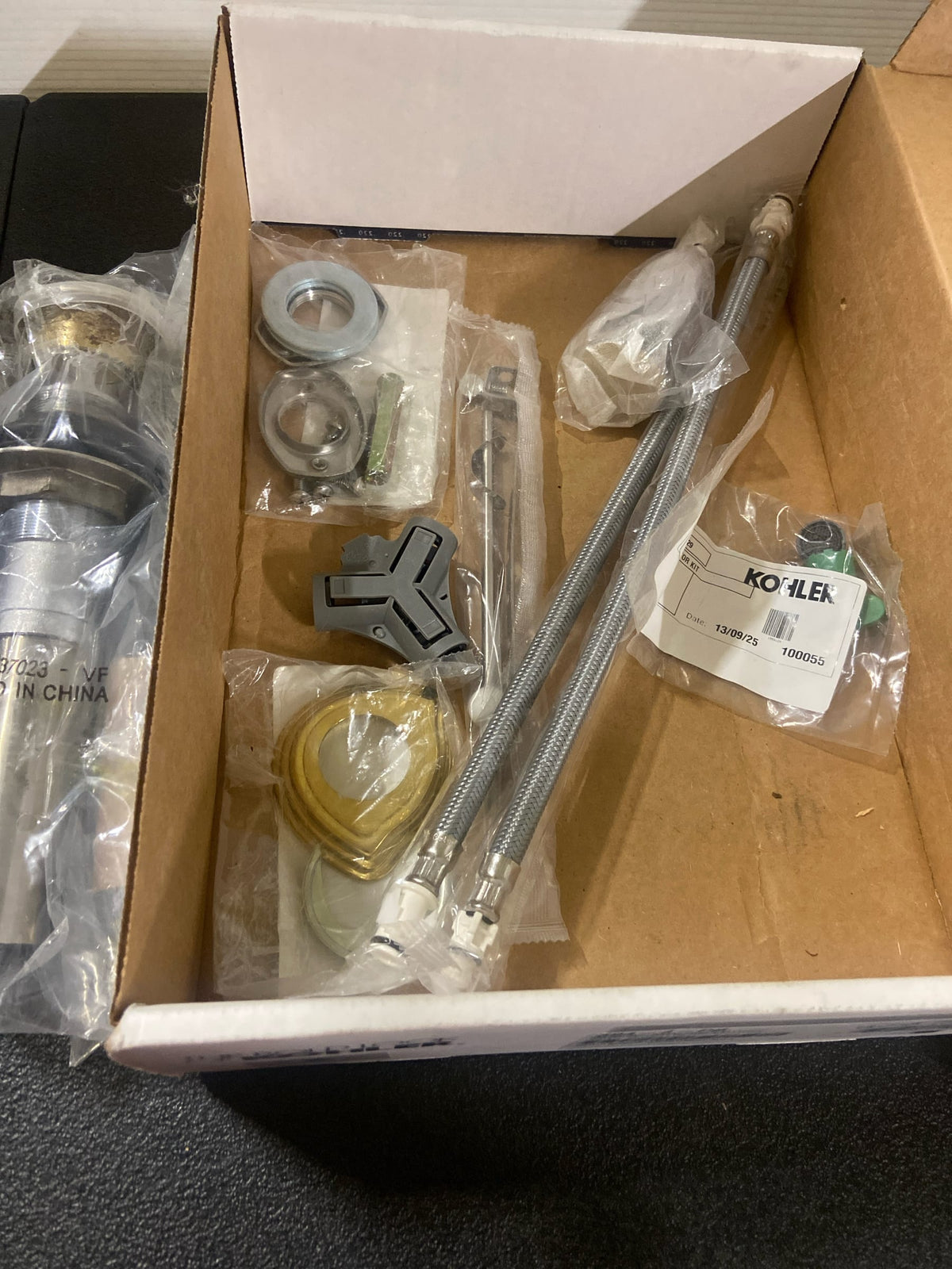 Kohler K-394-4-PB Devonshire Widespread Bathroom Faucet with UltraGlide Valve and Quick Mount Technology - Free Metal Pop-Up Drain Assembly with Purchase - Polished Brass