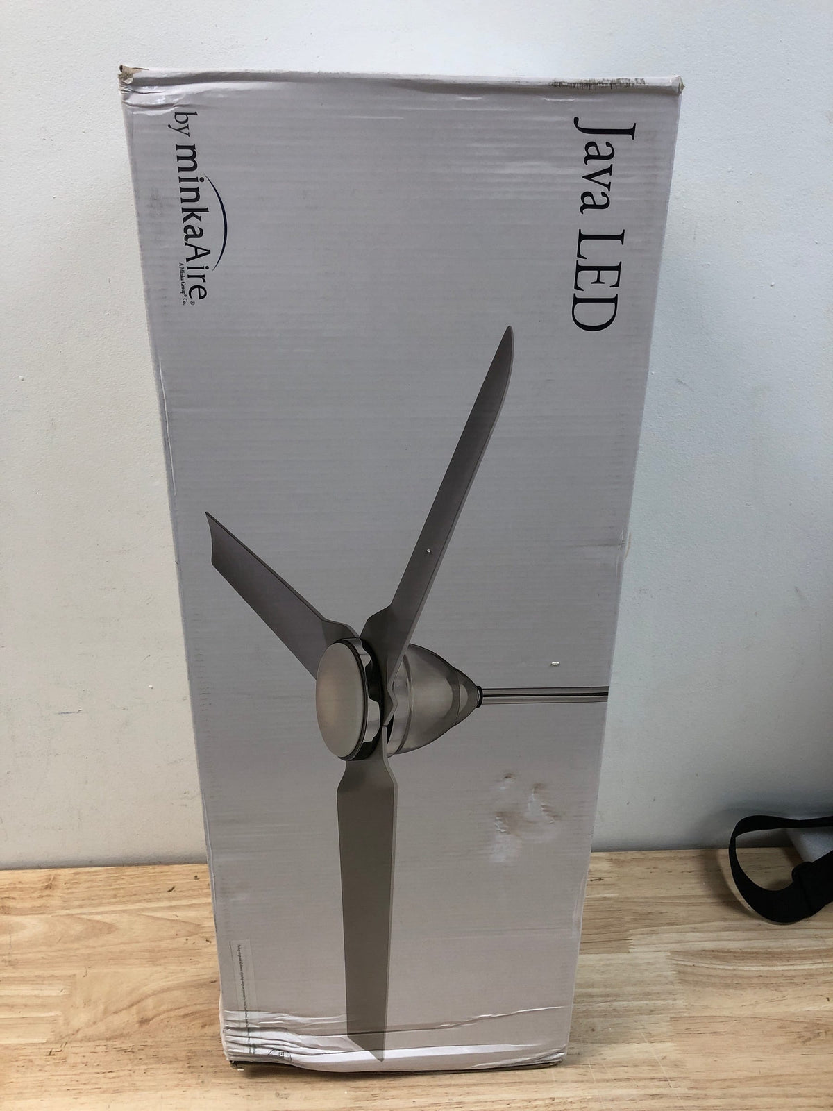 MinkaAire F753L-PN Java 54" 3 Blade Indoor / Outdoor LED Ceiling Fan with Remote Included - Polished Nickel