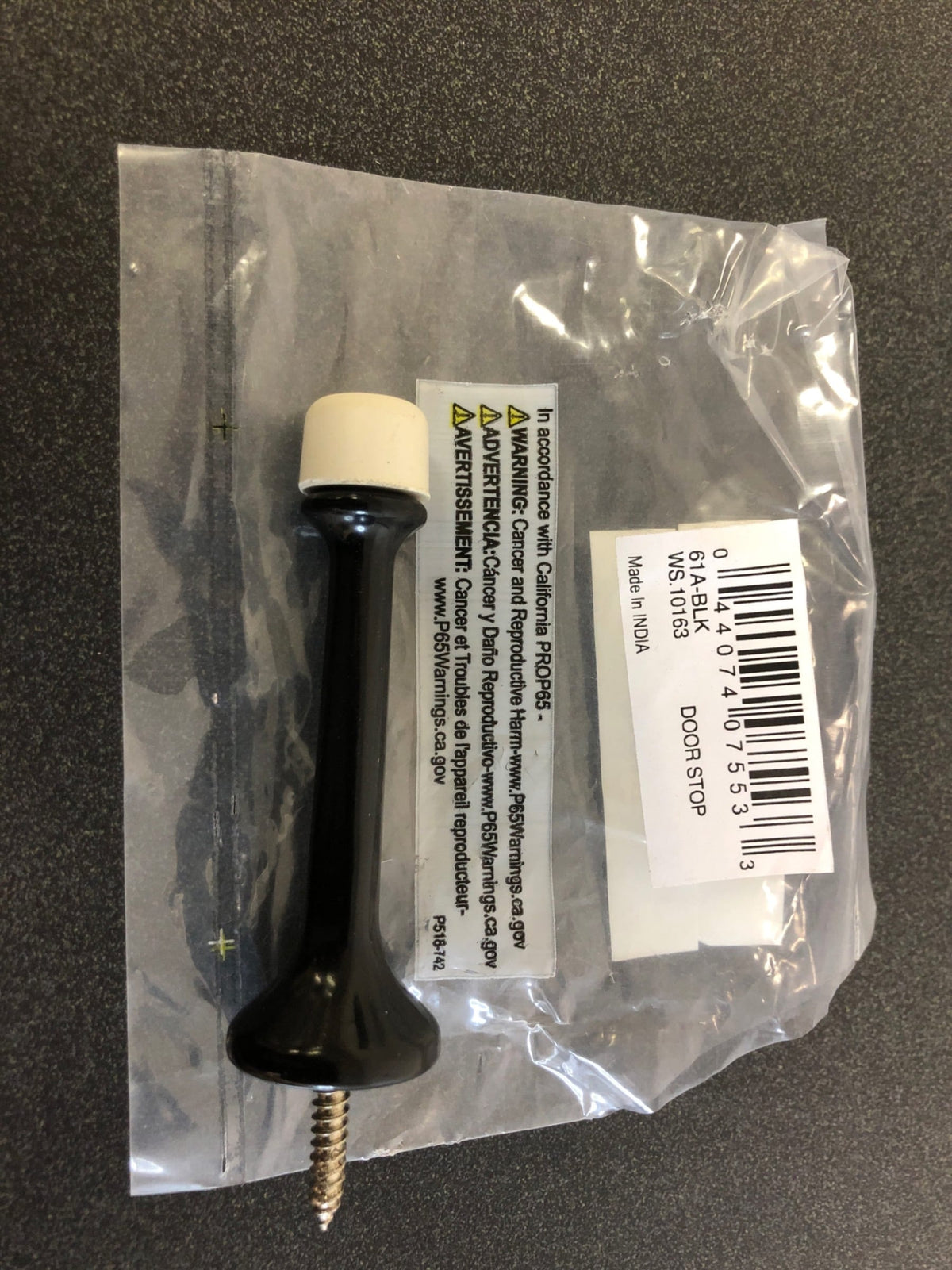 Ives 3 3/16" Projection Aluminum Baseboard Rigid Door Stop 7/8" Base Diameter