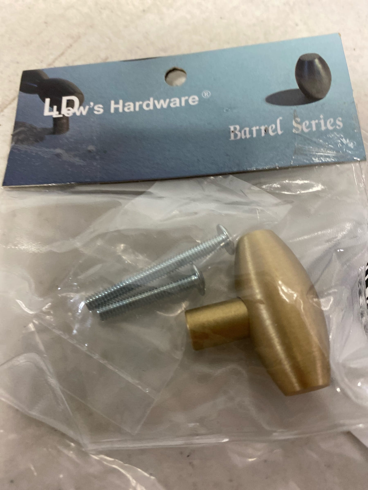 Lews Hardware 38-112BR Barrel 1-1/2 Inch Bar Cabinet Knob - Brushed Brass