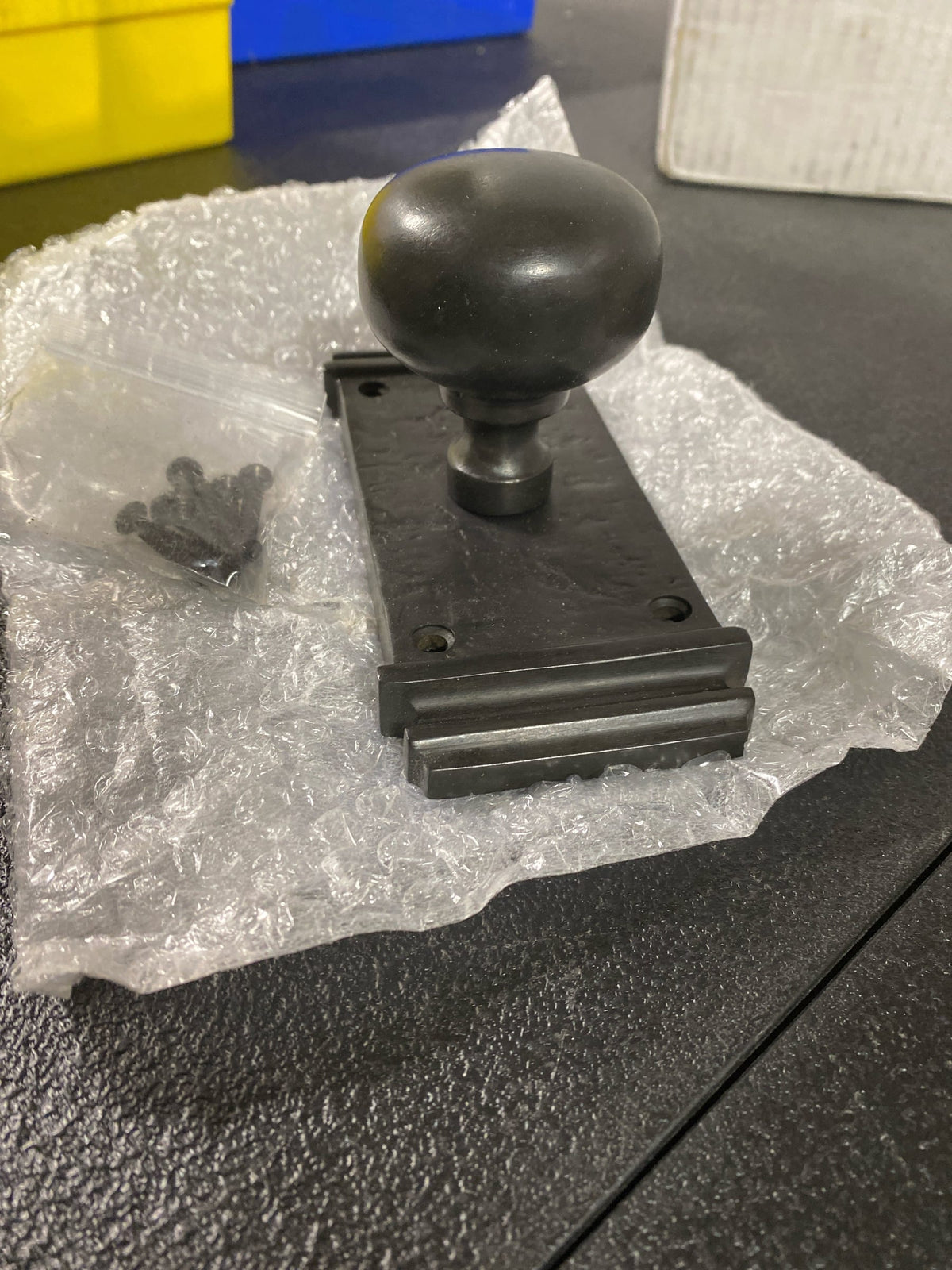Signature Hardware 444481 Griggs Solid Bronze Single Dummy Door Knob - Dark Bronze