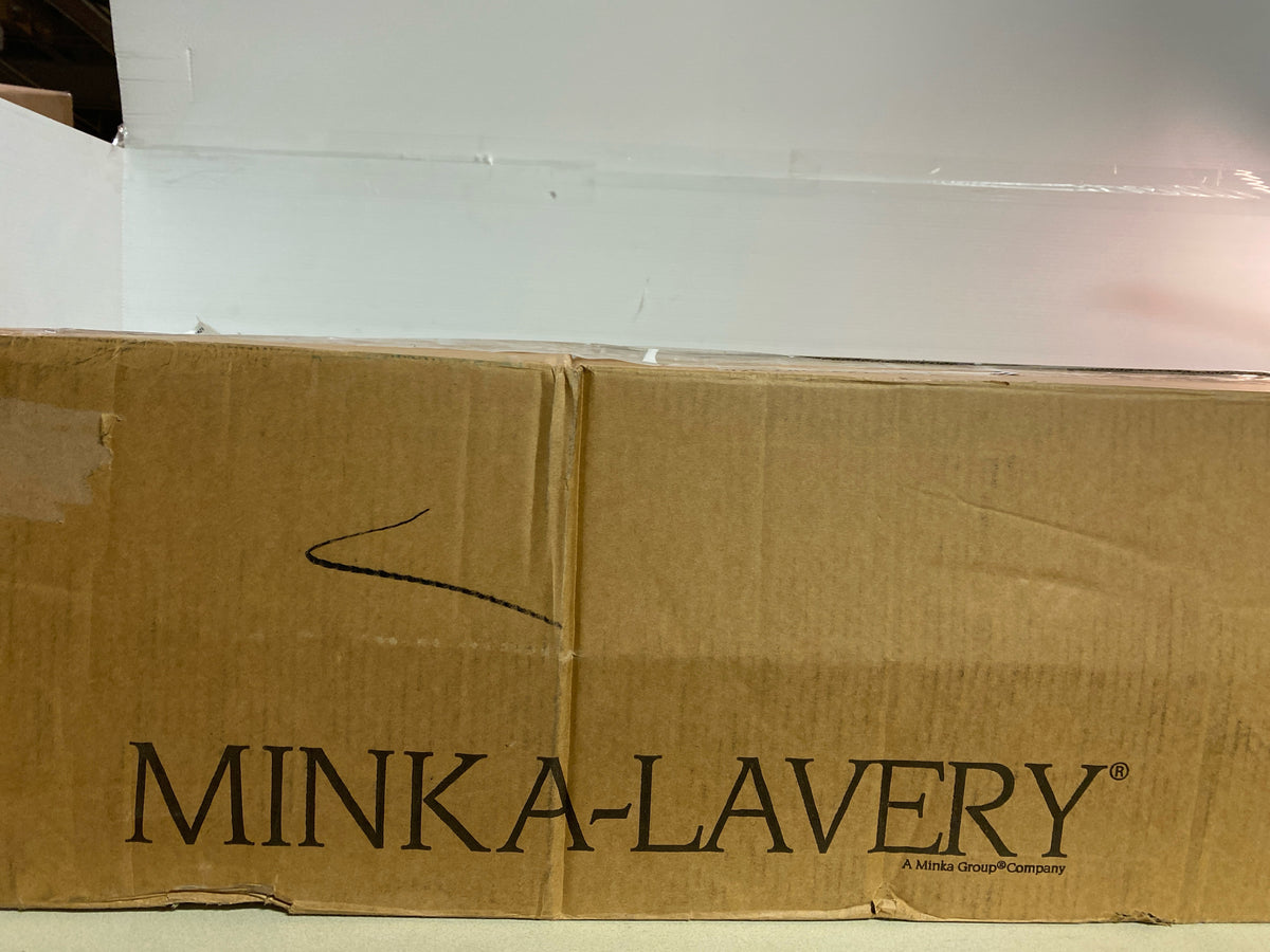 Minka Lavery 3306-84 Poleis 5 Light 39" Long Linear Chandelier with Clear Glass Shades - Brushed Nickel
