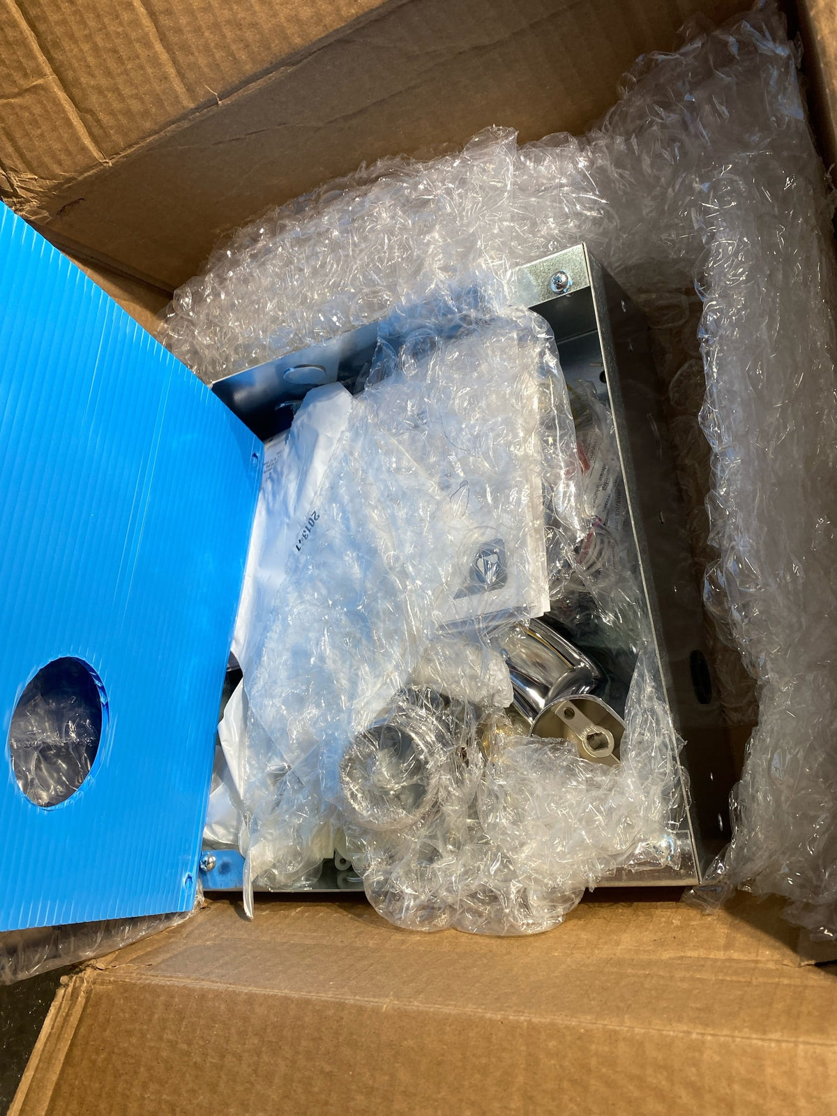 Delta 860T106 Push Button Hardwire Metering Electronic Shower System with 4" Control Box and Less Shower Outlet Supply from the Commercial Series - Chrome