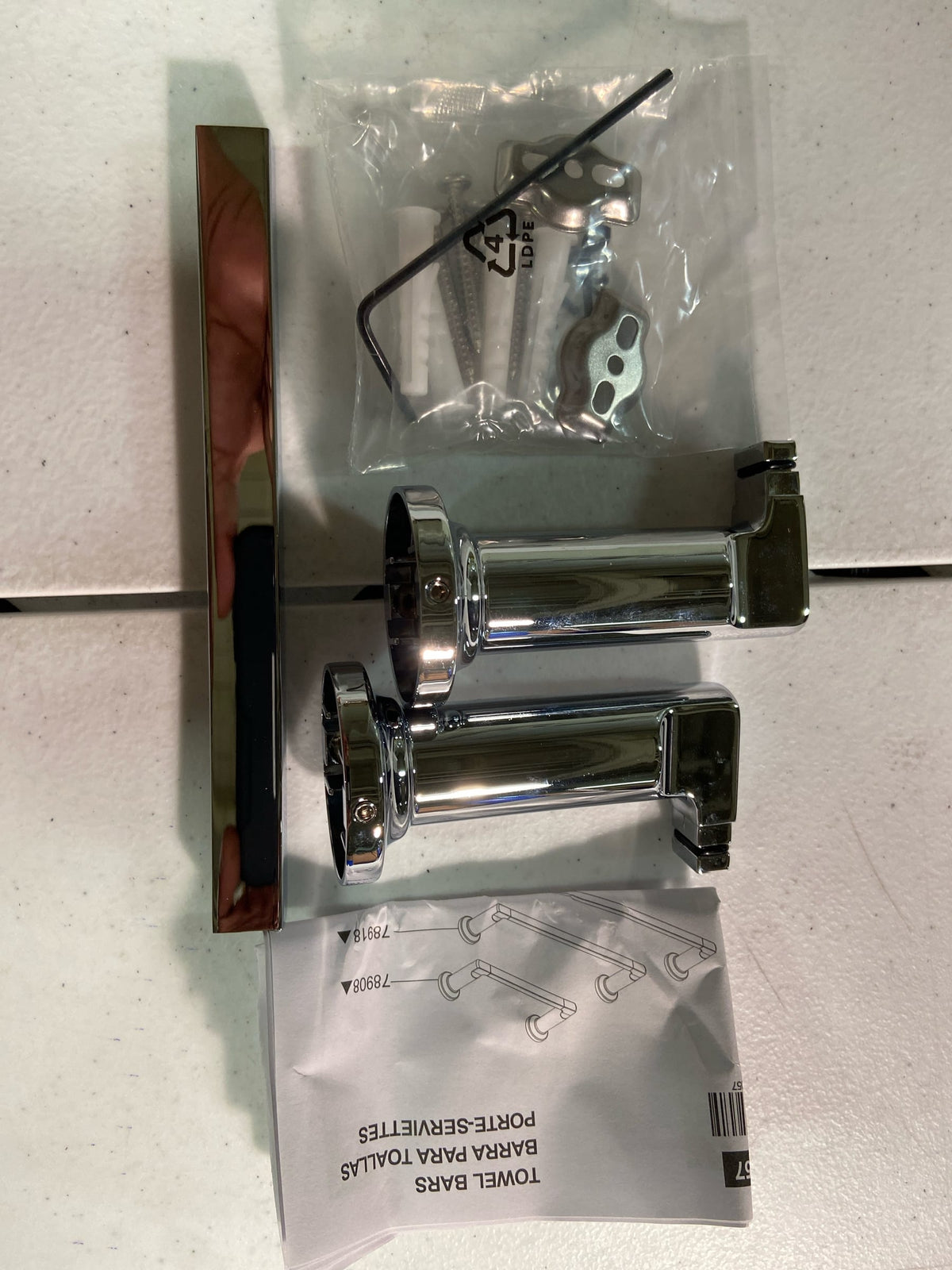 Delta 78908 Tetra 8" Towel Bar - Chrome