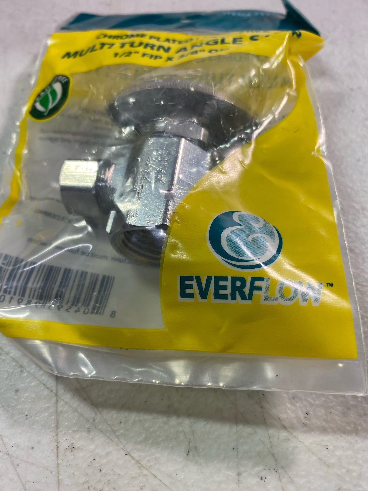 Everflow Supplies 71112PR-NL Premium 1/2-Inch FIP x 3/8-Inch OD Compression Multi Turn Angle Stop Valve