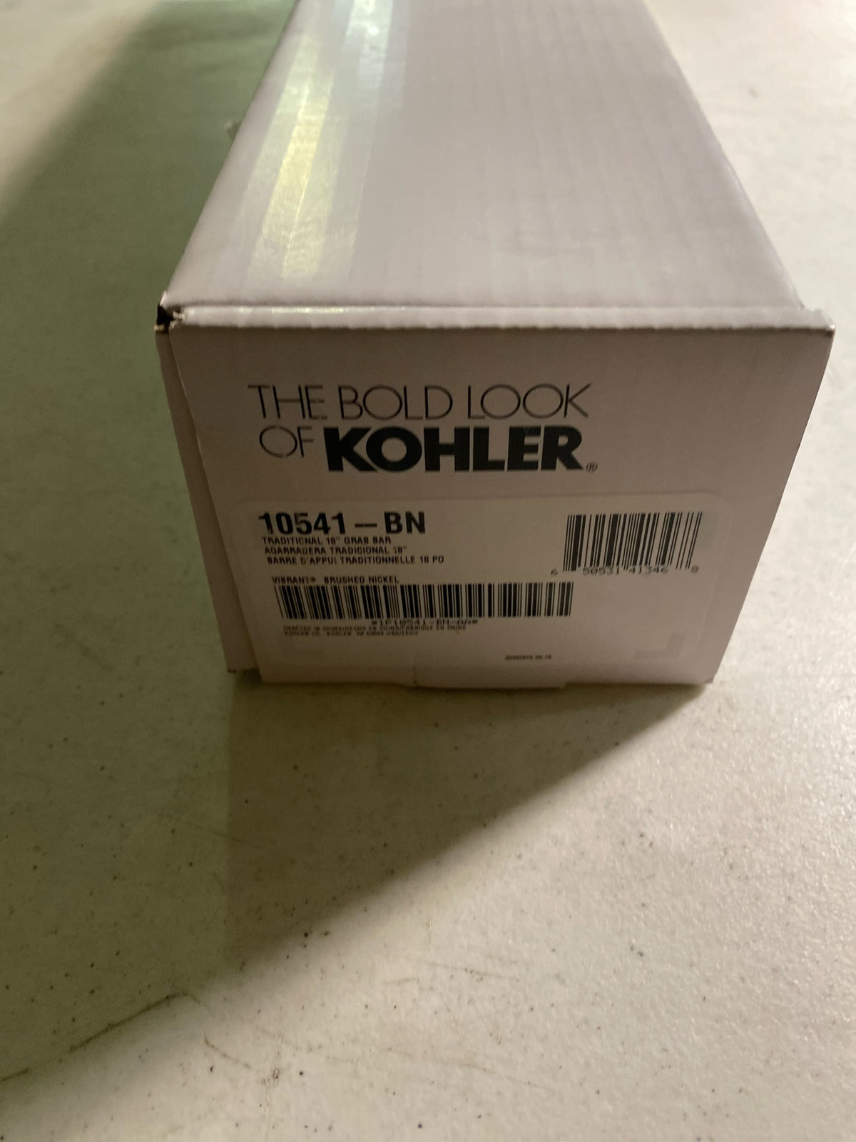 Kohler K-10541-BN Traditional 18" ADA and ANSI Compliant Grab Bar - Vibrant Brushed Nickel