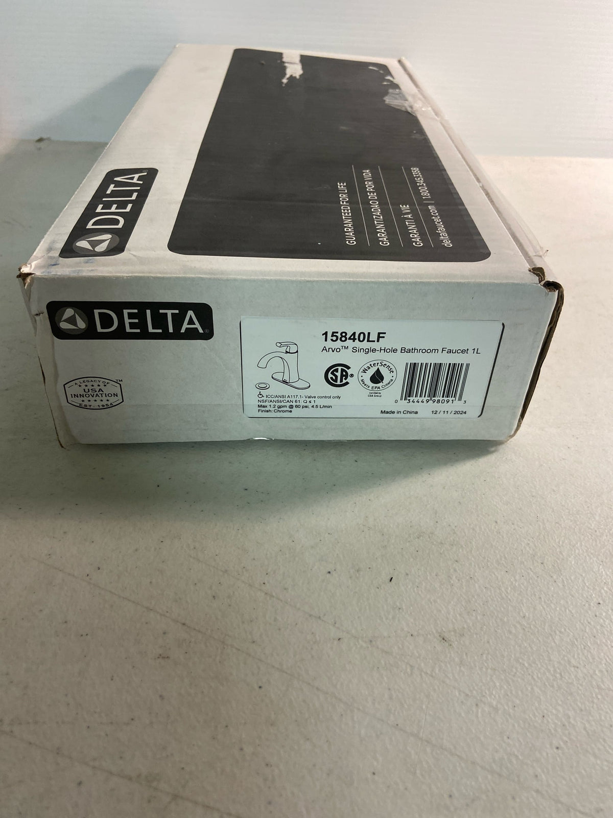 Delta 15840LF Arvo 1.2 GPM Single Hole Bathroom Faucet with Pop-Up Drain Assembly - Chrome
