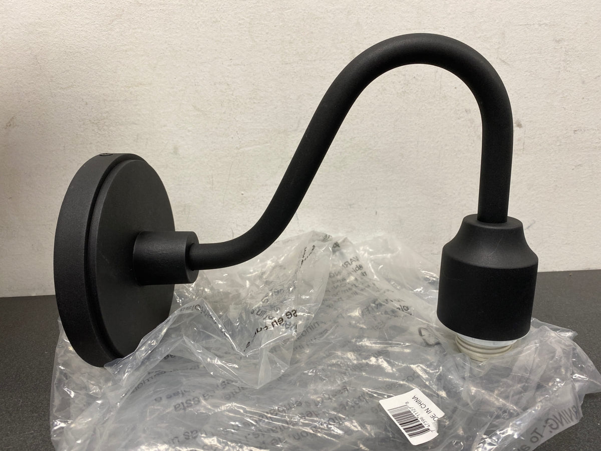 The Great Outdoors 7971-12A-66 Reflective Lighting 9" Tall Outdoor Wall Sconce with 12" Extension - Black