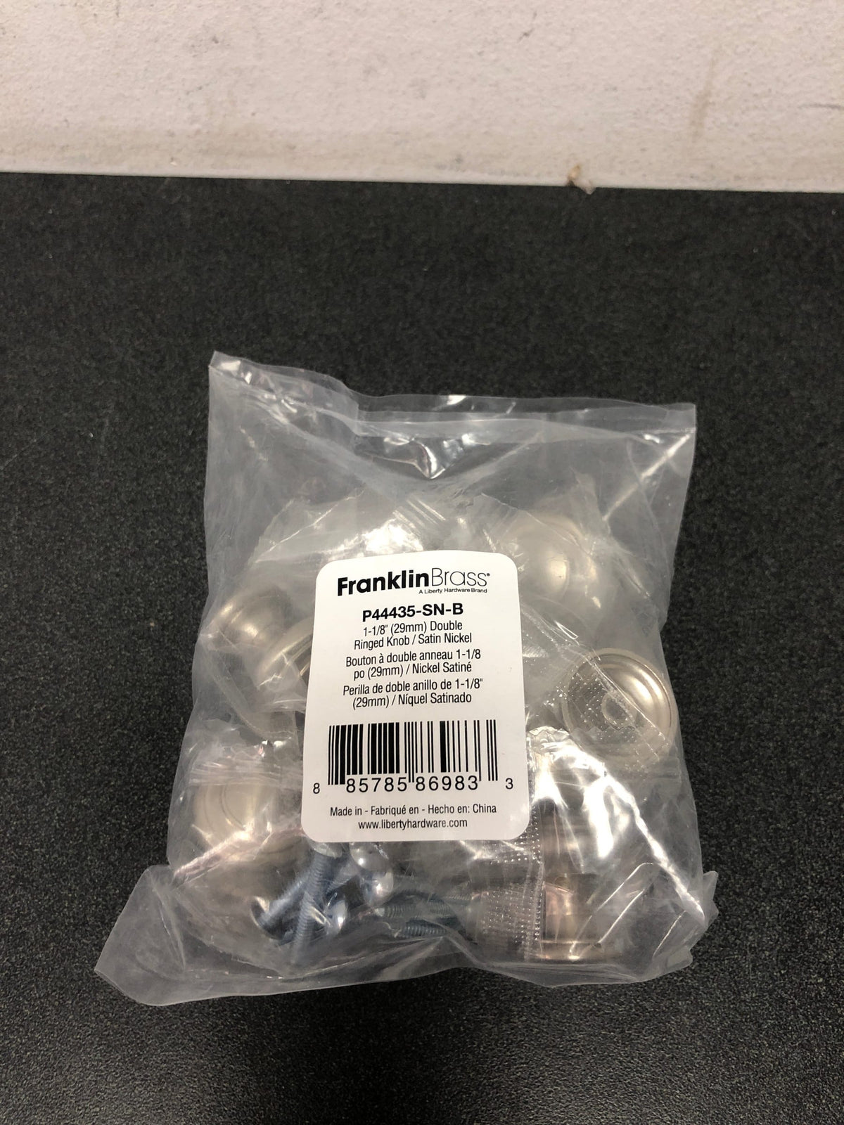 Franklin Brass P44435-SN-B Double Ringed 1-1/8 Inch Mushroom Knob - Pack of 10 - Satin Nickel
