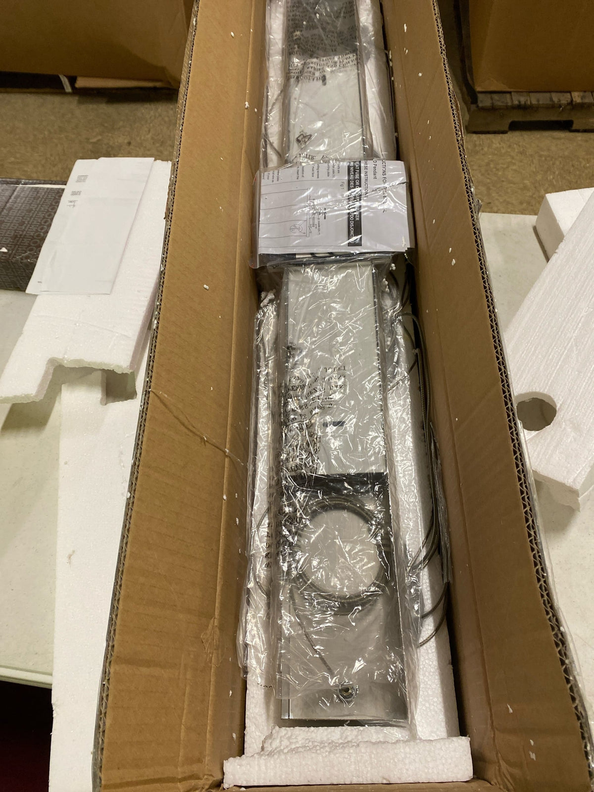 George Kovacs P1444-077-L Silver Slice 4 Light LED Pendant, 30 Watt LED, Chrome