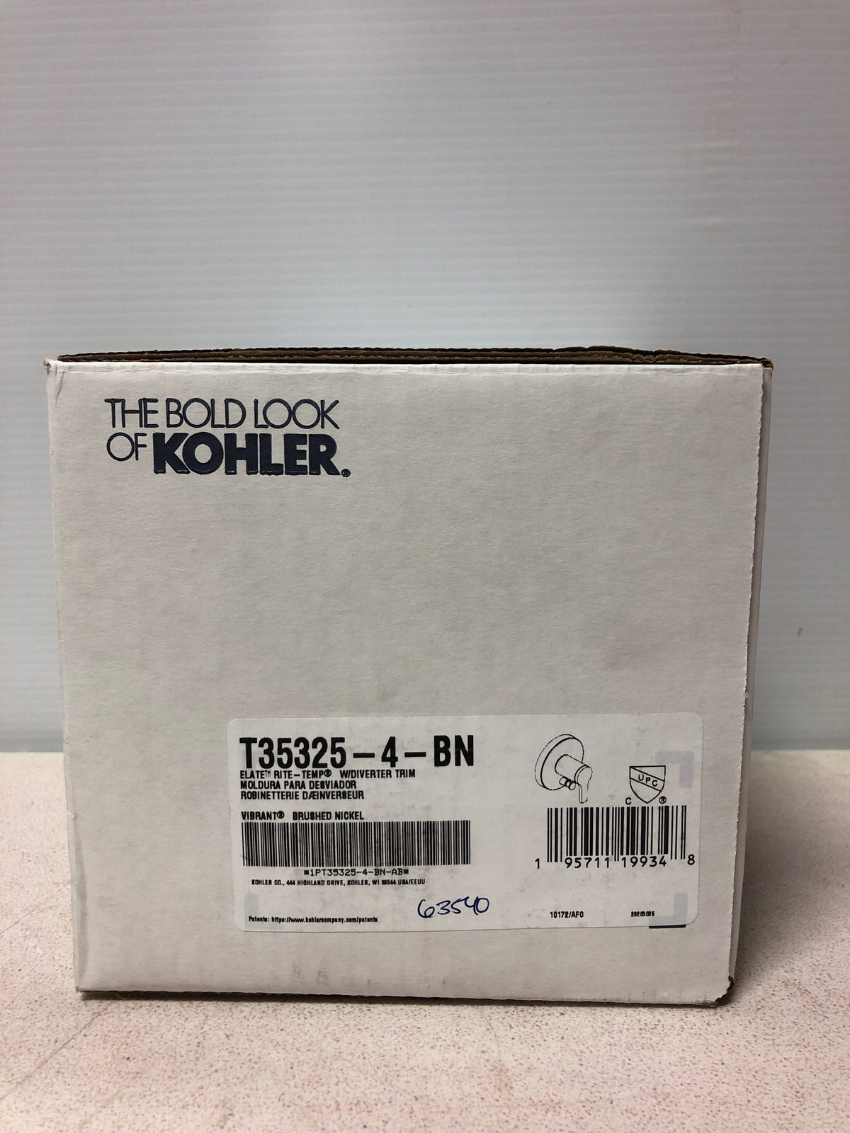 Kohler K-T35325-4-BN Elate Two Function Pressure Balanced Valve Trim Only with Single Lever Handle and Integrated Diverter - Less Rough In - Vibrant Brushed Nickel